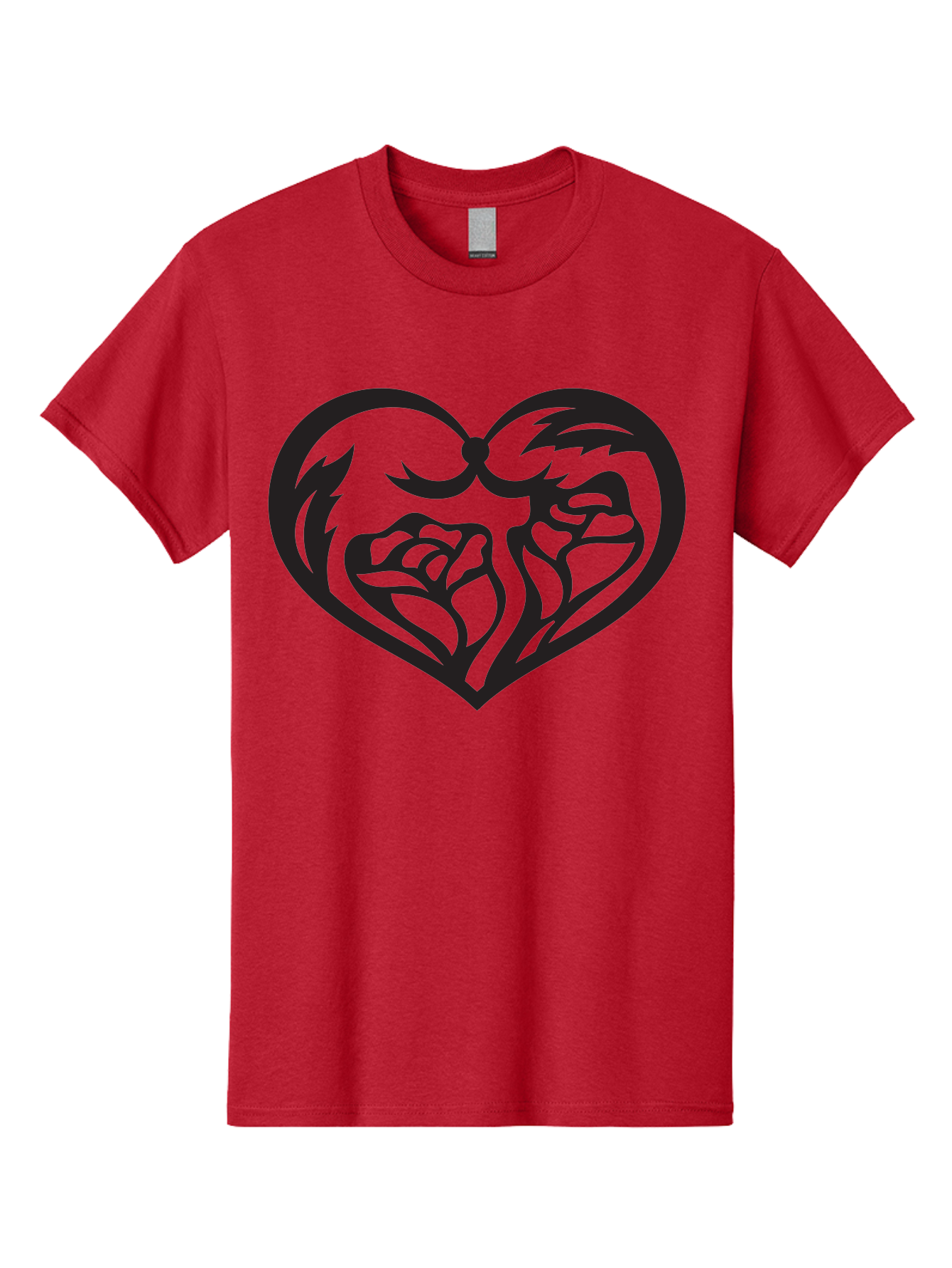 Clenched-Fists-Heart Men'S Graphic Tee, 100% Cotton, Comfortable Casual Summer Wear, Machine Washable, Clenched Fists, Heart Symbol, Strength, Power Symbol, Boxing Gloves, Aggression, Boxing Inspiration, Heart Art, Fist Bump Symbol, Aab260