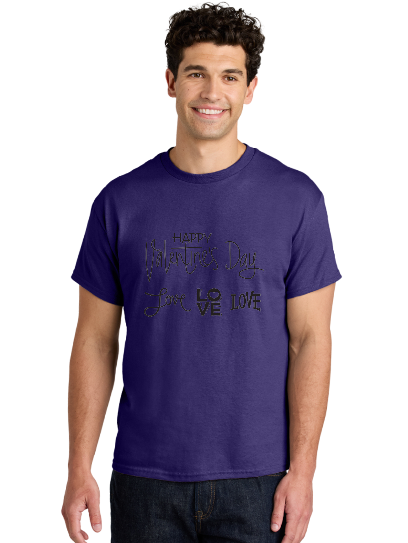 Happy-Valentine-S-Day-1 Men'S Graphic Tee, 100% Cotton, Comfortable Casual Summer Wear, Machine Washable, Happy Valentines Day, Love Messages, Valentines Day Wishes, Love Quotes, Valentines Day Greetings, Romantic Wishes, Love Expression Aab271