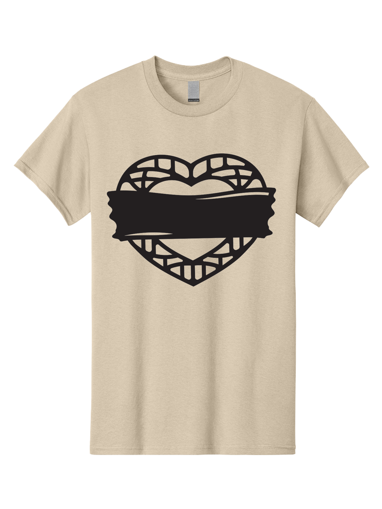 Heart-With-Duct-Tape Men'S Graphic Tee, 100% Cotton, Comfortable Casual Summer Wear, Machine Washable, Heart Shape, Intricate Design, Muzzled Heart, Love Symbol, Decorative Art, Symbolic Representation, Heart Pattern Aab281
