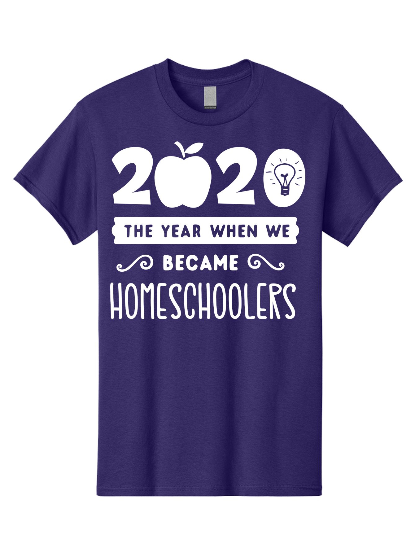 2020-The-Year-When-We-Became-Homeschoolers-1 Men'S Graphic Tee, 100% Cotton, Comfortable Casual Summer Wear, Machine Washable, Homeschooling, Online Learning, Covid-19, 2020, Education, Homeschoolers, Alternative Schooling, Home Education, Aab309