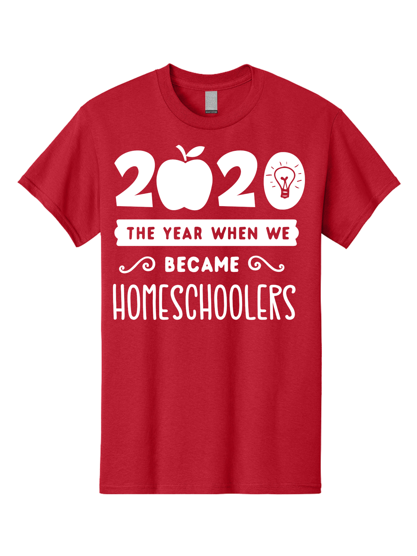 2020-The-Year-When-We-Became-Homeschoolers-1 Men'S Graphic Tee, 100% Cotton, Comfortable Casual Summer Wear, Machine Washable, Homeschooling, Online Learning, Covid-19, 2020, Education, Homeschoolers, Alternative Schooling, Home Education, Aab309
