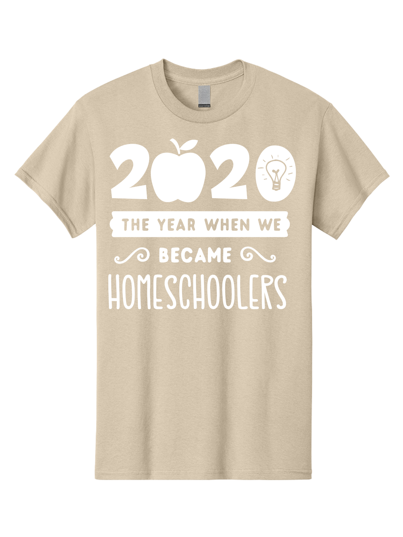 2020-The-Year-When-We-Became-Homeschoolers-1 Men'S Graphic Tee, 100% Cotton, Comfortable Casual Summer Wear, Machine Washable, Homeschooling, Online Learning, Covid-19, 2020, Education, Homeschoolers, Alternative Schooling, Home Education, Aab309