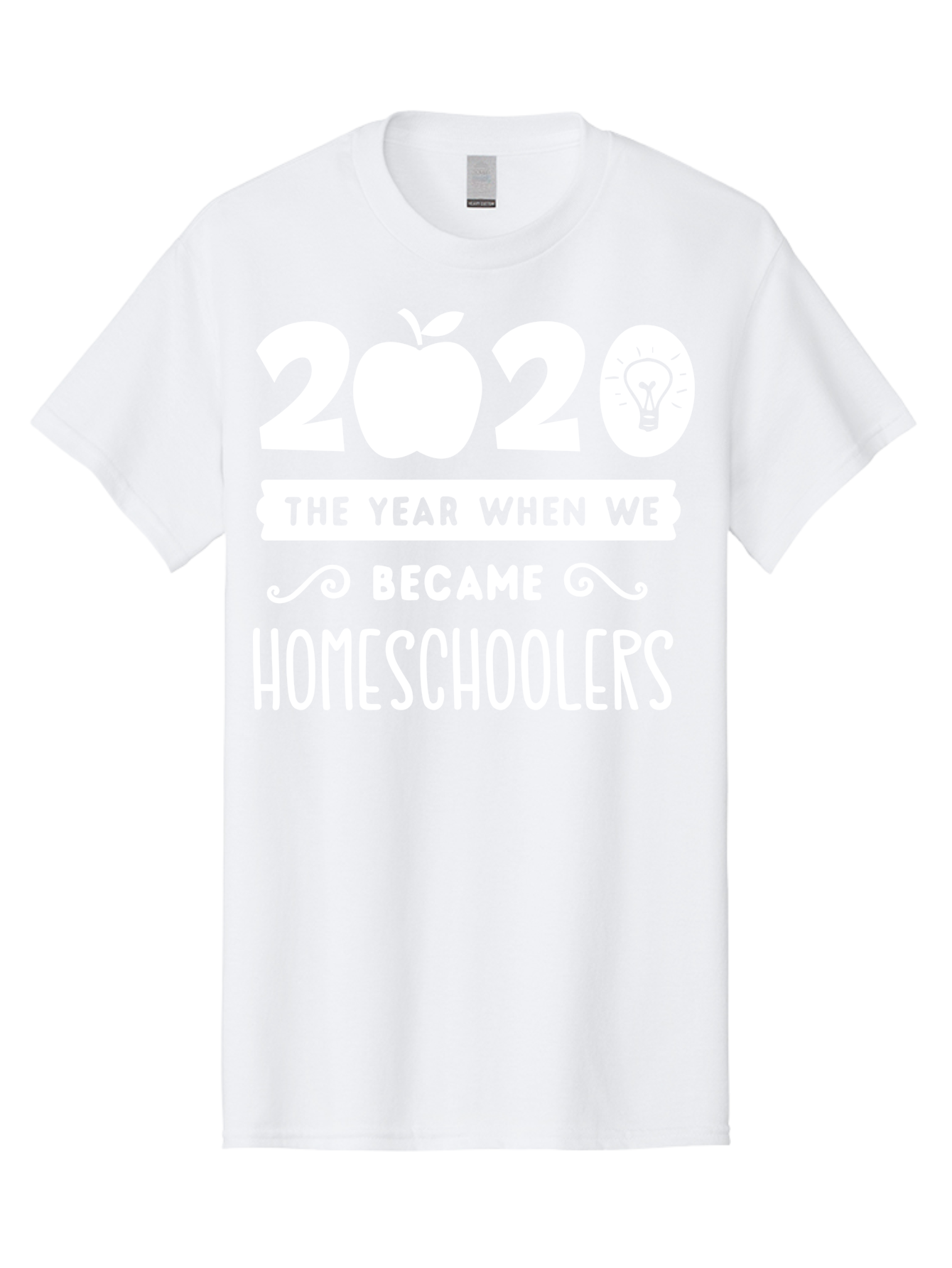 2020-The-Year-When-We-Became-Homeschoolers-1 Men'S Graphic Tee, 100% Cotton, Comfortable Casual Summer Wear, Machine Washable, Homeschooling, Online Learning, Covid-19, 2020, Education, Homeschoolers, Alternative Schooling, Home Education, Aab309