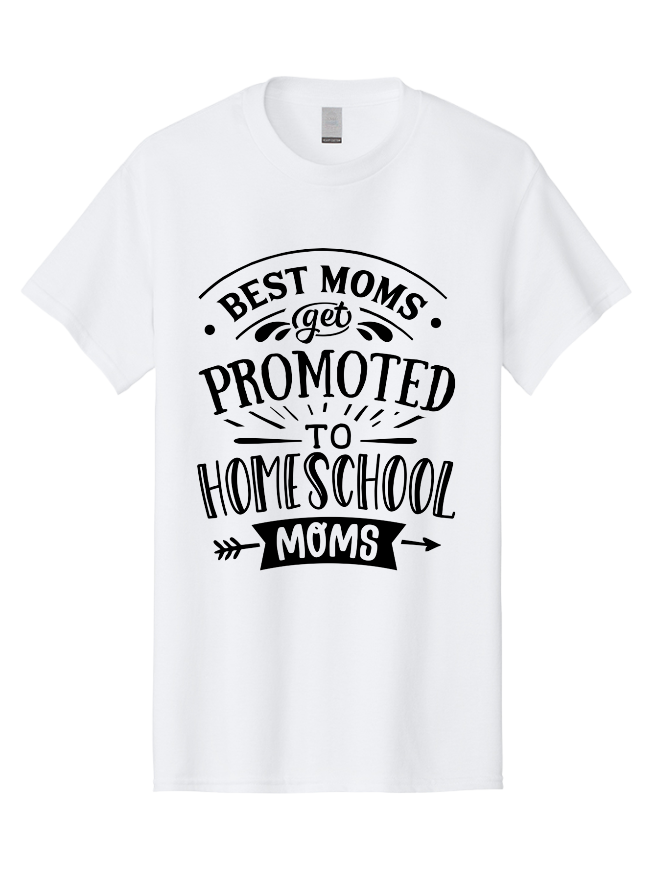 Best-Moms-Get-Promoted-To-Homeschool-Moms-1 Men'S Graphic Tee, 100% Cotton, Comfortable Casual Summer Wear, Machine Washable, Homeschool Mom, Best Mom, Parenting Humor, Educational Mom, Homeschooling Mom, Mother'S Day Gift, Mom'S Promotion, Aab320