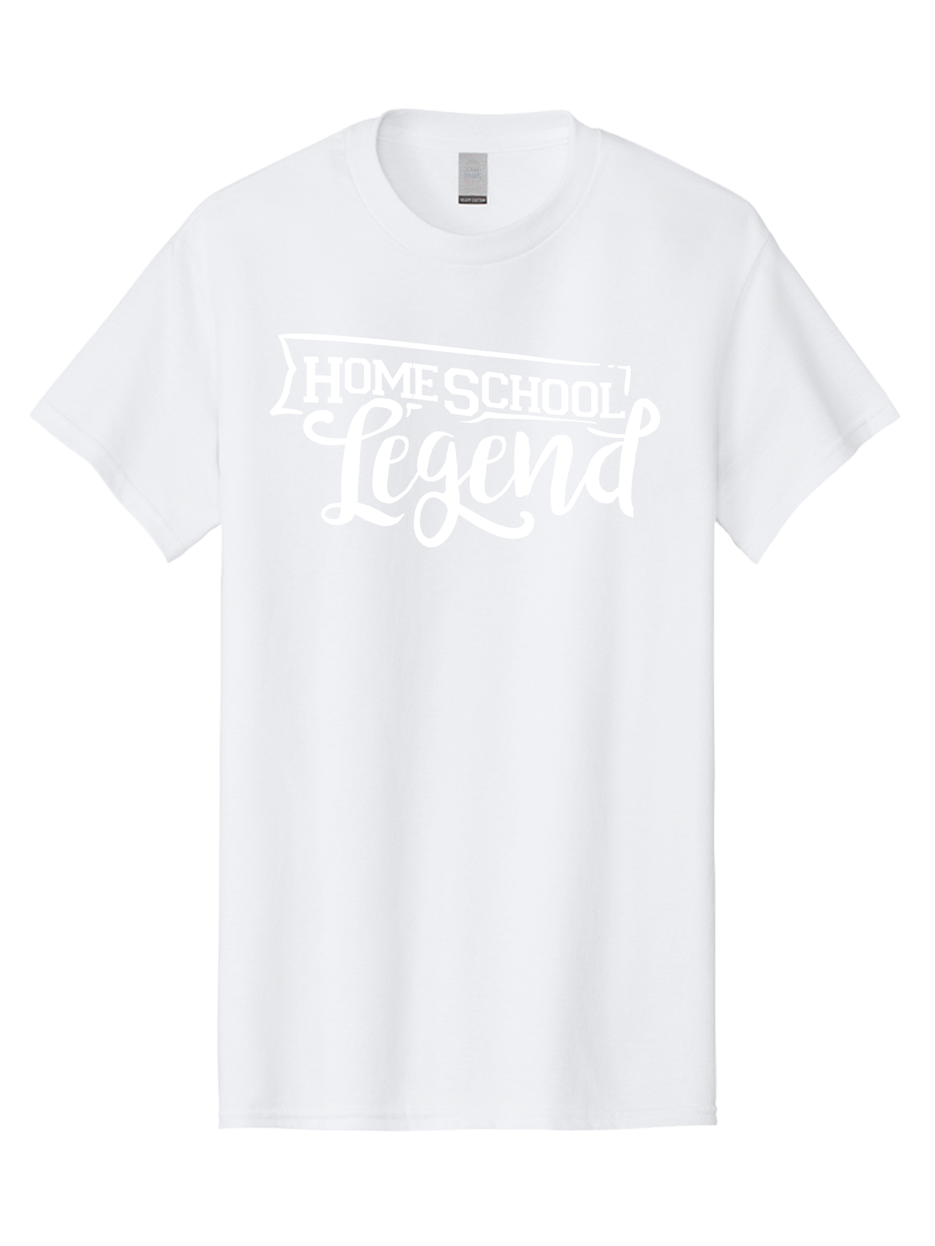 Homeschool-Legend Men'S Graphic Tee, 100% Cotton, Comfortable Casual Summer Wear, Machine Washable, Homeschool Legend, Homeschooling, Education, Learning, Custom Design, Personalized Logo, Inspirational Quote, Motivational Phrase, Aab357