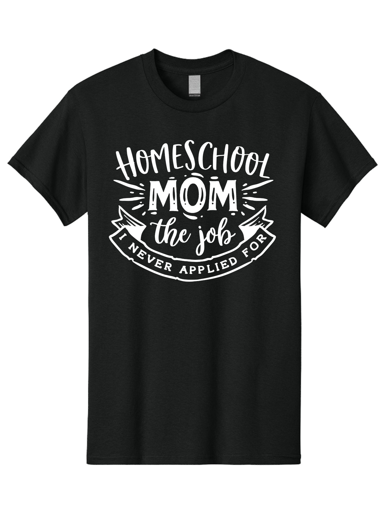 Homeschool-Mom-The-Job-1 Men'S Graphic Tee, 100% Cotton, Comfortable Casual Summer Wear, Machine Washable, Homeschool Mom, Proud Parent, Unsolicited Job, Funny Quote, Parenting Humor, Homeschooling, Mom Life, Dedication Aab382