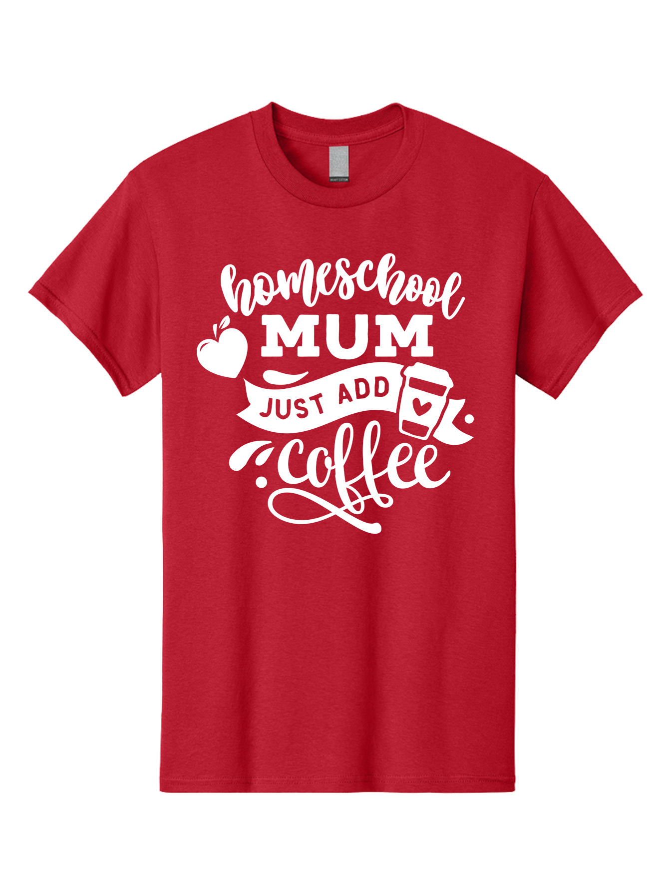 Homeschool-Mum-3 Men'S Graphic Tee, 100% Cotton, Comfortable Casual Summer Wear, Machine Washable, Homeschool Mom, Coffee Lover, Mom Life, Homeschooling, Coffee Addict, Mom Humor, Funny Quote, Inspirational Quote, Motherhood, Parenting Aab387