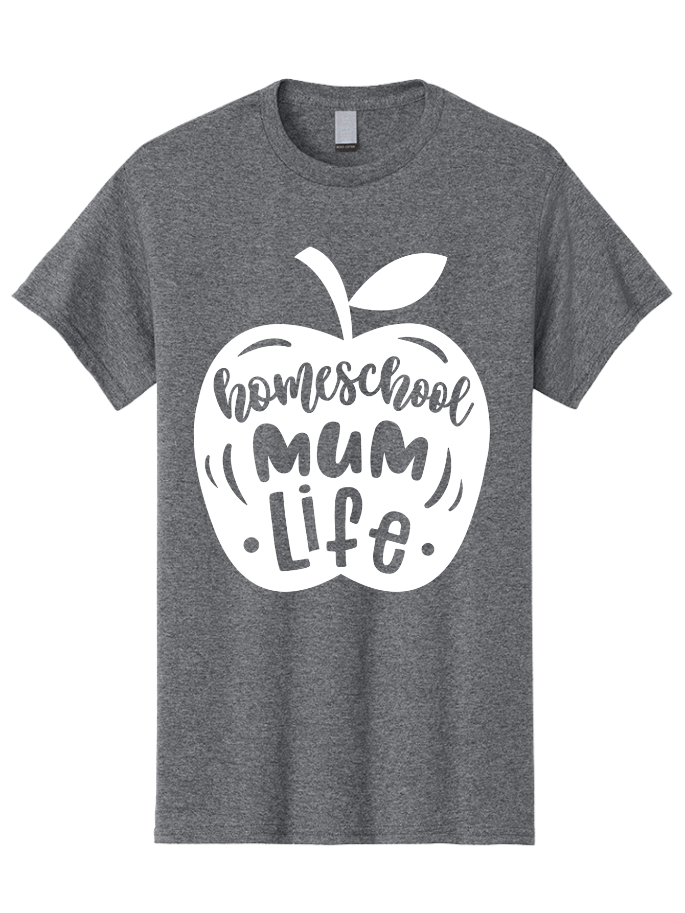 Homeschool-Mum-Life Men'S Graphic Tee, 100% Cotton, Comfortable Casual Summer Wear, Machine Washable, Homeschool Mum Life, Apple Graphic, Homeschooling Mother, Education, Parenting, Personalized Learning Aab392