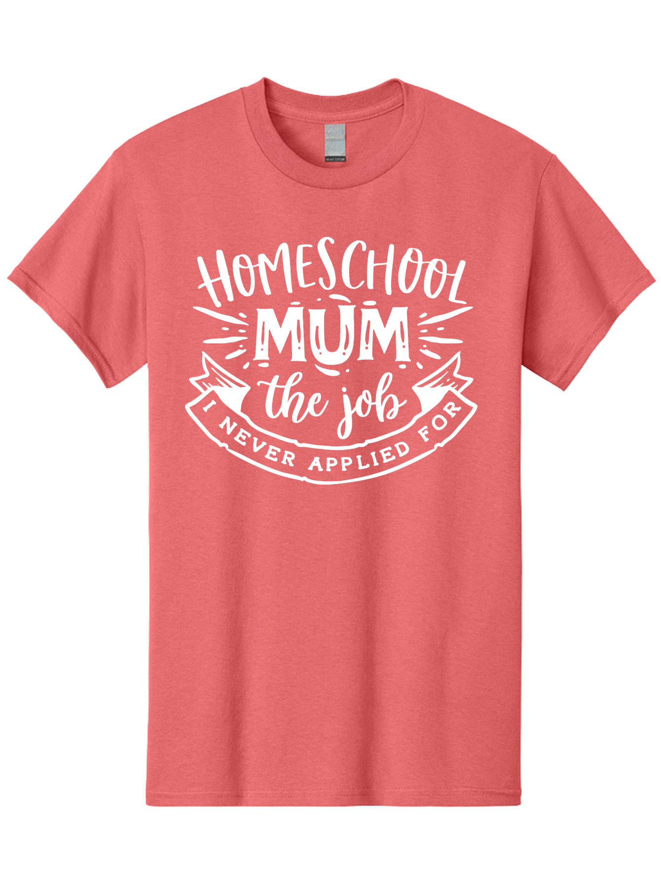 Homeschool-Mum-The-Job Men'S Graphic Tee, 100% Cotton, Comfortable Casual Summer Wear, Machine Washable, Homeschool Mom, Funny Quote, Humorous Design, Parenting Humor, Mom Life, Homeschooling, Parenting Quote, Mom Joke, Humorous Quote, Aab398