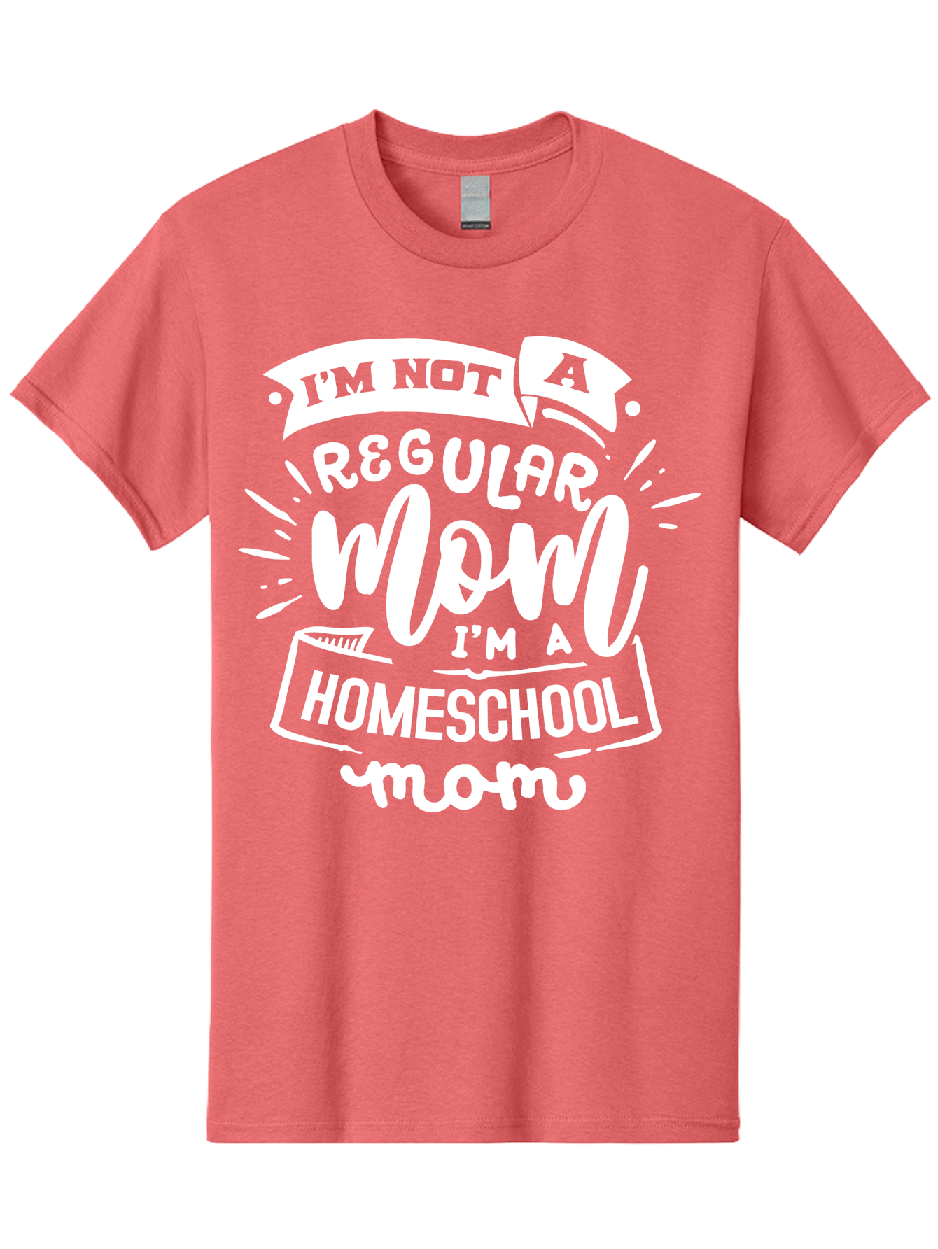 I-M-Not-A-Regular-Mom-I-M-A-Homeschool-Mom Men'S Graphic Tee, 100% Cotton, Comfortable Casual Summer Wear, Machine Washable, Homeschool Mom, Proud Parent, Alternative Education, Dedicated Mother, Homeschooling Lifestyle, Mom Quotes, Aab404