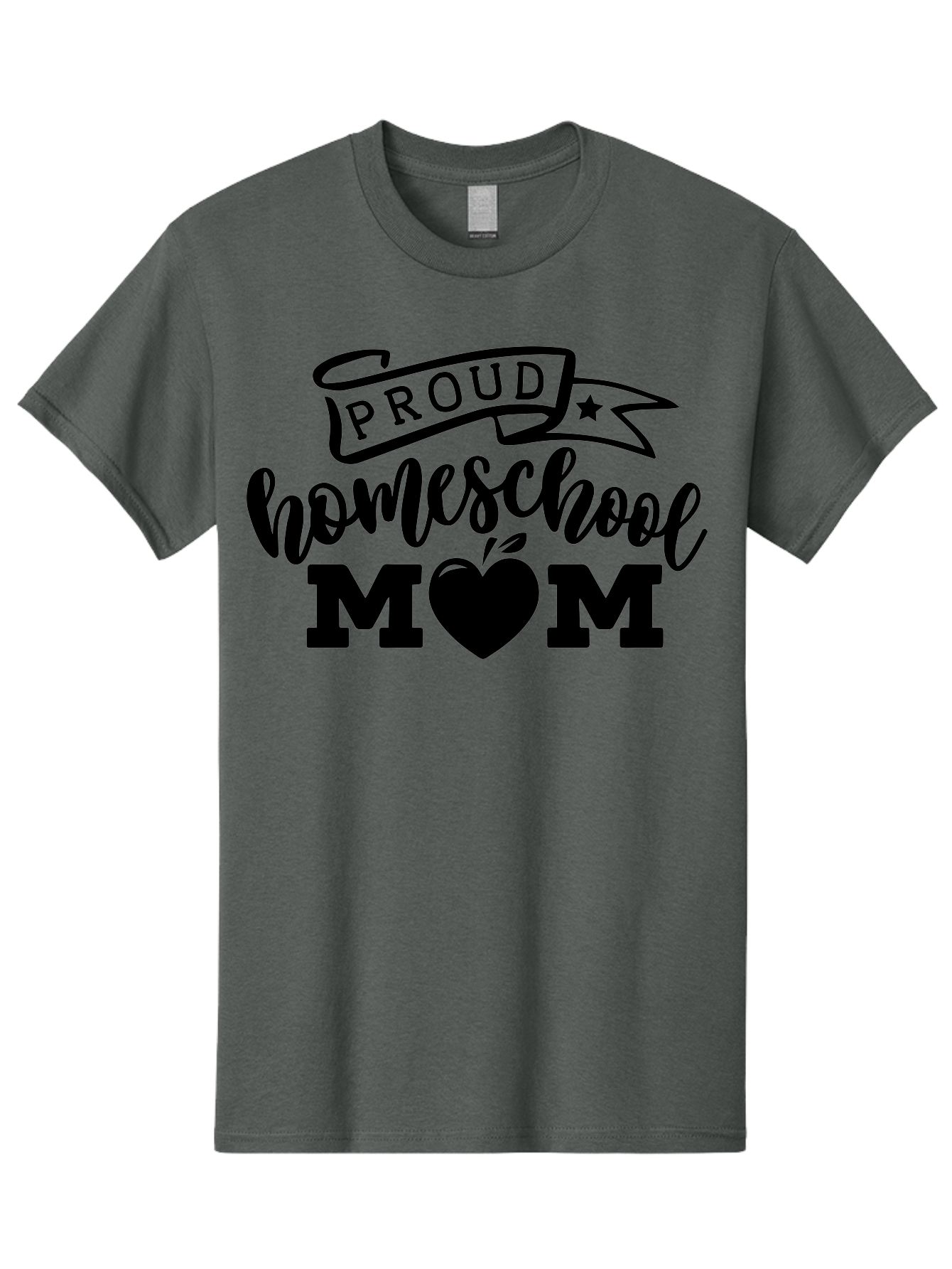Proud-Homeschool-Mom Men'S Graphic Tee, 100% Cotton, Comfortable Casual Summer Wear, Machine Washable, Homeschool Mom, Proud Parent, Apple Of My Eye, Home Education, Parenting Pride, Mom Love, Education Support, Heart Of The Home Aab424