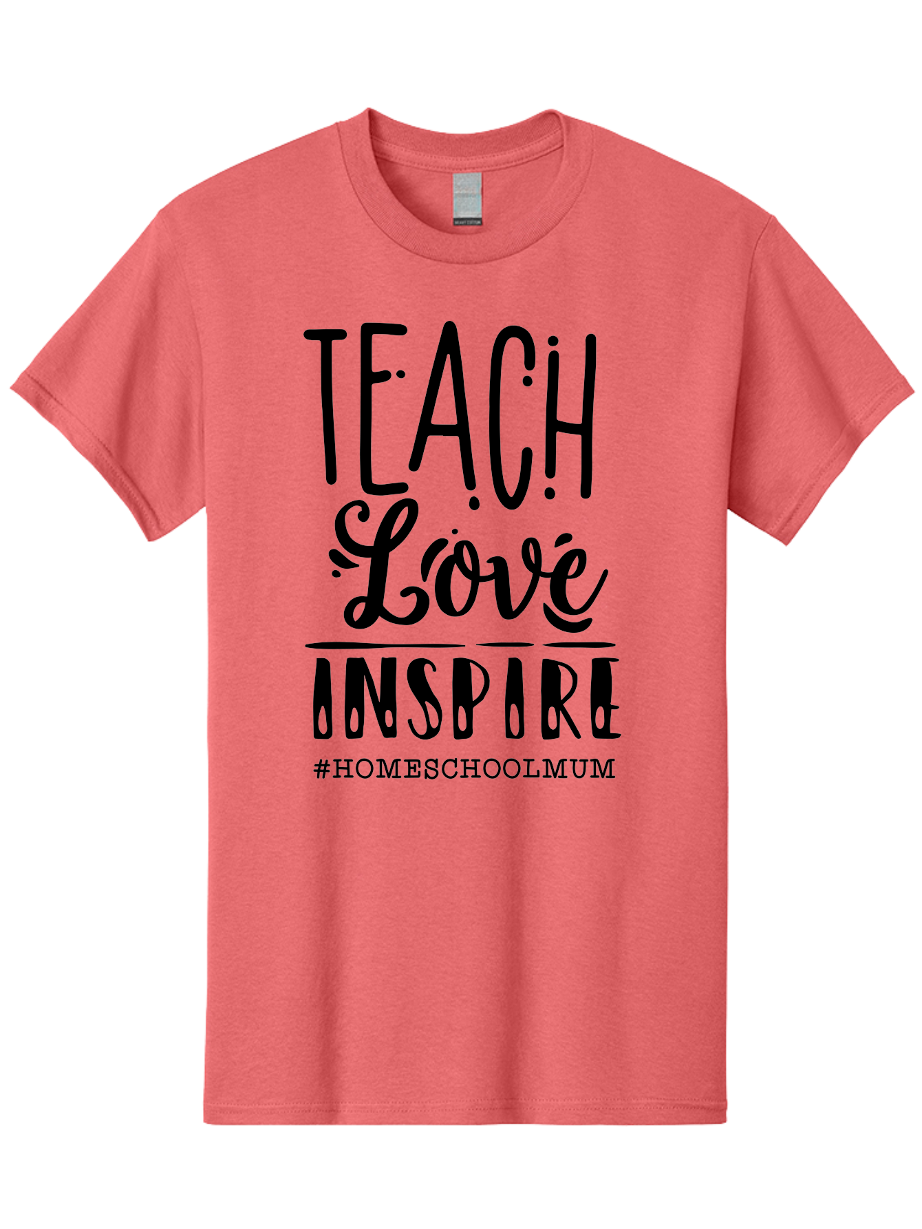 Teach-Love-Inspire-1 Men'S Graphic Tee, 100% Cotton, Comfortable Casual Summer Wear, Machine Washable, Homeschooling Inspiration, Teaching With Love, Parenting Motivation, Inspirational Quotes, Homeschool Mum, Teaching Philosophy, Aab442