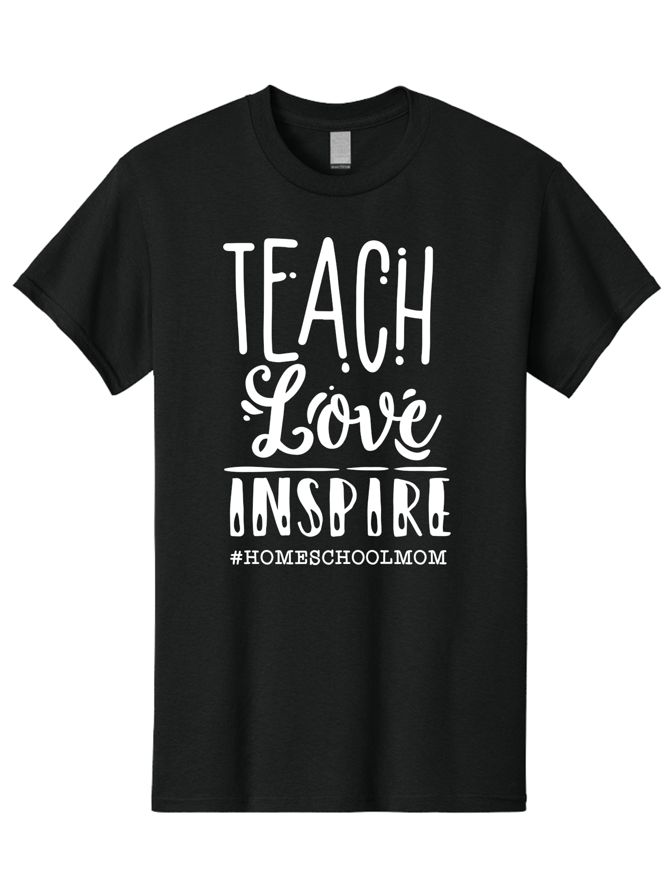 Teach-Love-Inspire-2 Men'S Graphic Tee, 100% Cotton, Comfortable Casual Summer Wear, Machine Washable, Homeschool Mom, Inspirational Quote, Teaching With Love, Homeschooling Inspiration, Motivational Phrase, Teaching Inspiration, Aab443