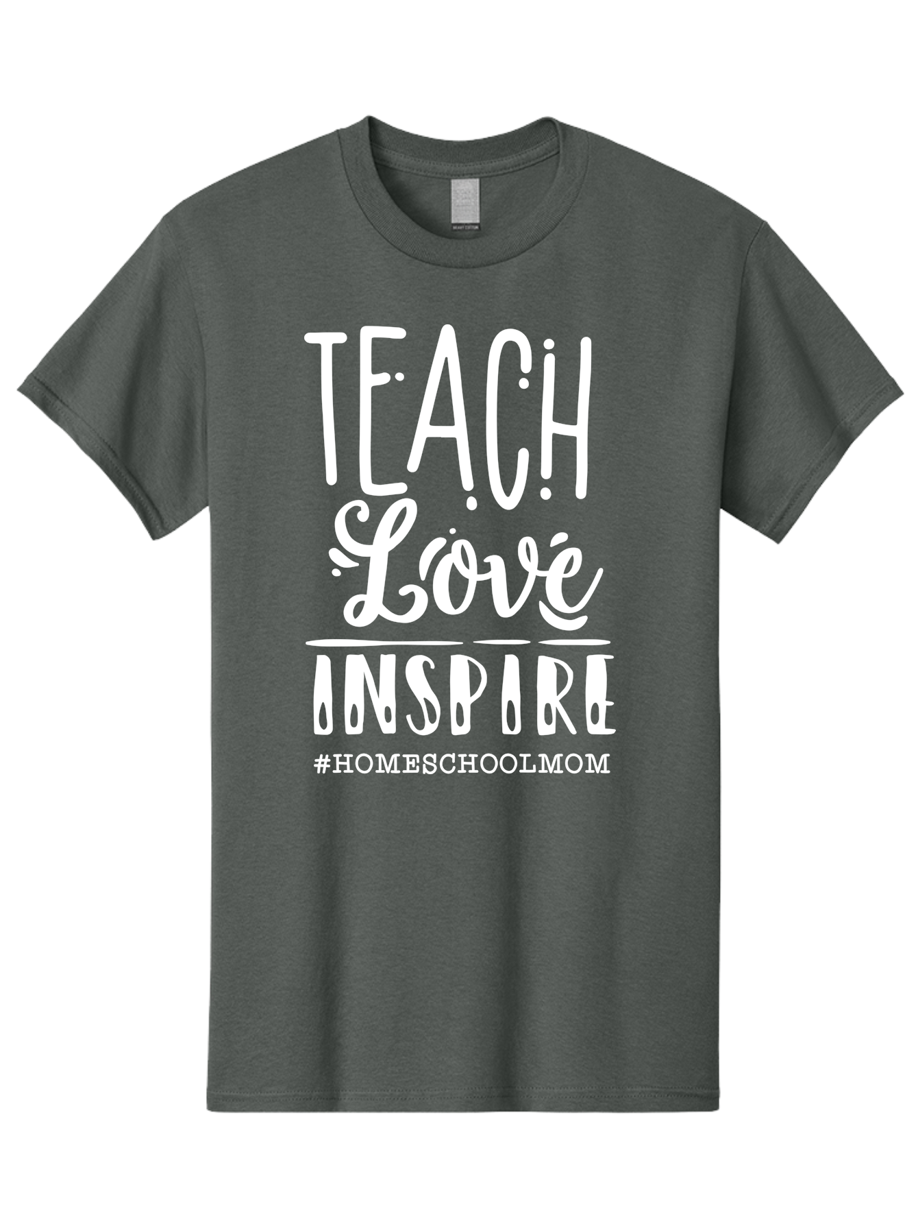 Teach-Love-Inspire-2 Men'S Graphic Tee, 100% Cotton, Comfortable Casual Summer Wear, Machine Washable, Homeschool Mom, Inspirational Quote, Teaching With Love, Homeschooling Inspiration, Motivational Phrase, Teaching Inspiration, Aab443