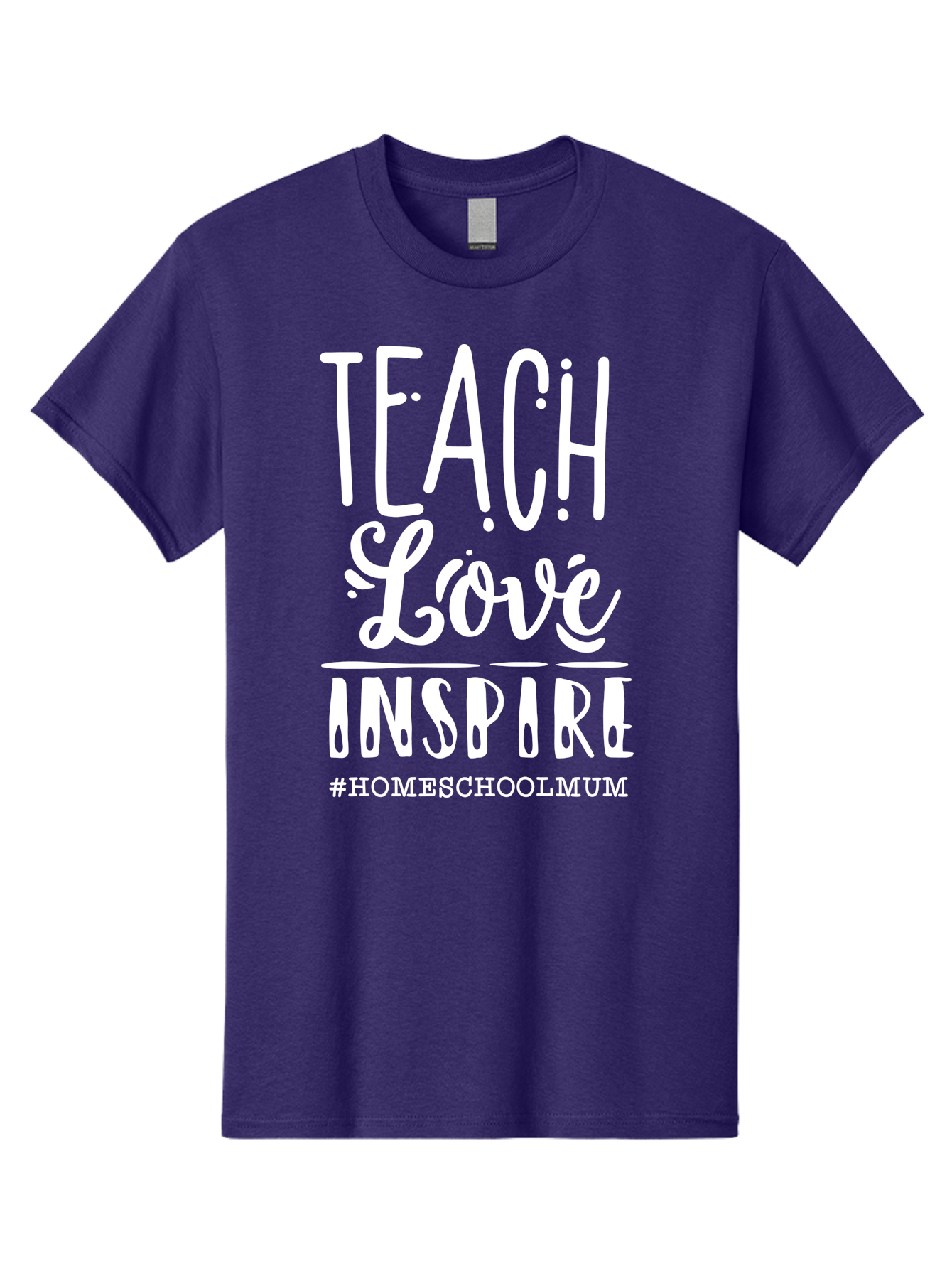 Teach-Love-Inspire Men'S Graphic Tee, 100% Cotton, Comfortable Casual Summer Wear, Machine Washable, Inspirational Quote, Teaching With Love, Homeschooling Mom, Educational Motivation, Teaching Inspiration, Loving Teacher, Homeschool Mum, Aab445