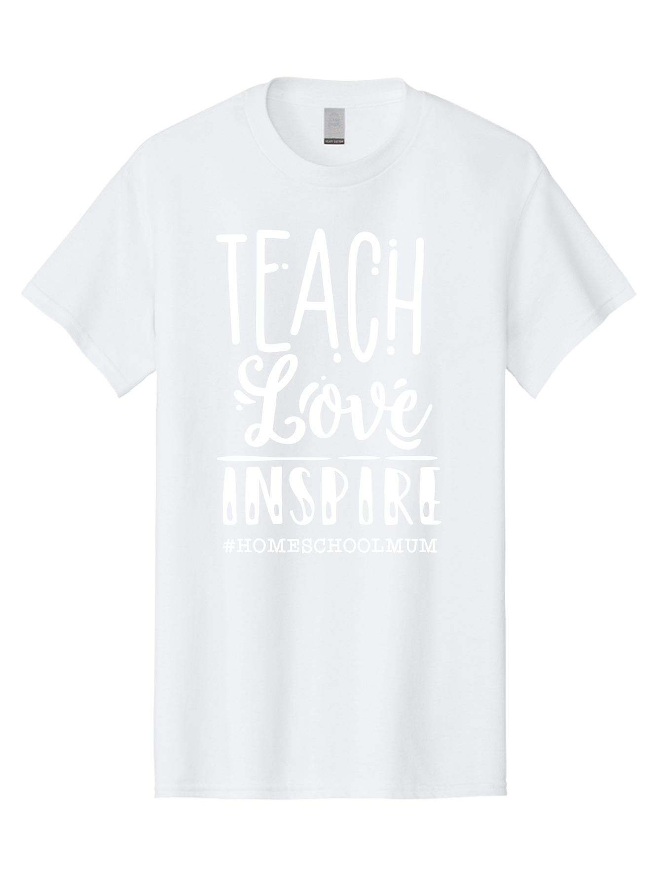 Teach-Love-Inspire Men'S Graphic Tee, 100% Cotton, Comfortable Casual Summer Wear, Machine Washable, Inspirational Quote, Teaching With Love, Homeschooling Mom, Educational Motivation, Teaching Inspiration, Loving Teacher, Homeschool Mum, Aab445