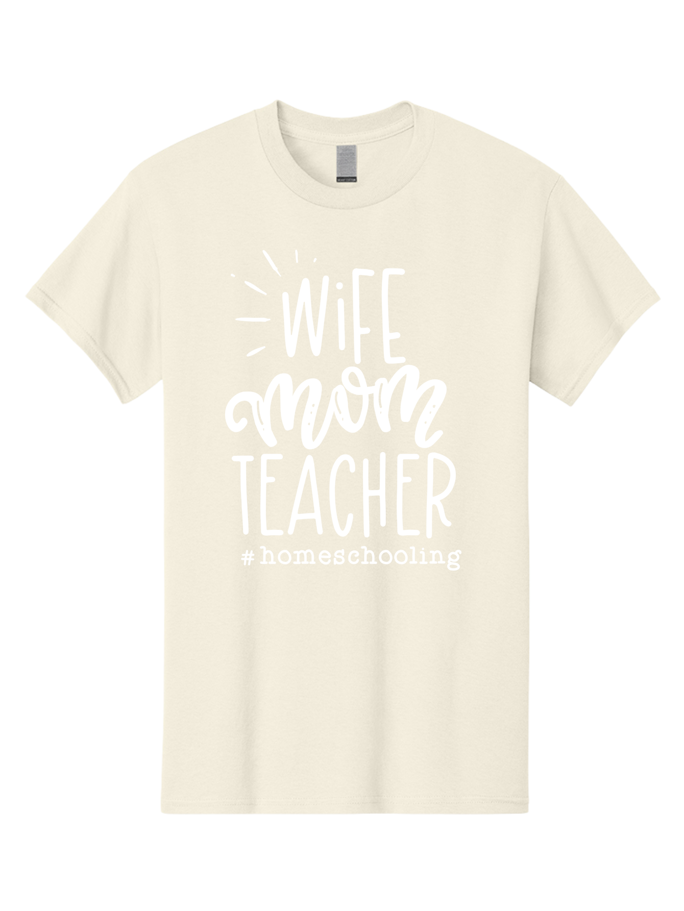 Wife-Mom-Teacher-Homeschooling Men'S Graphic Tee, 100% Cotton, Comfortable Casual Summer Wear, Machine Washable, Homeschooling Mom, Wife And Mother, Teacher Inspiration, Homeschooling Lifestyle, Parenting Goals, Mom Life, Teacher Life Aab457