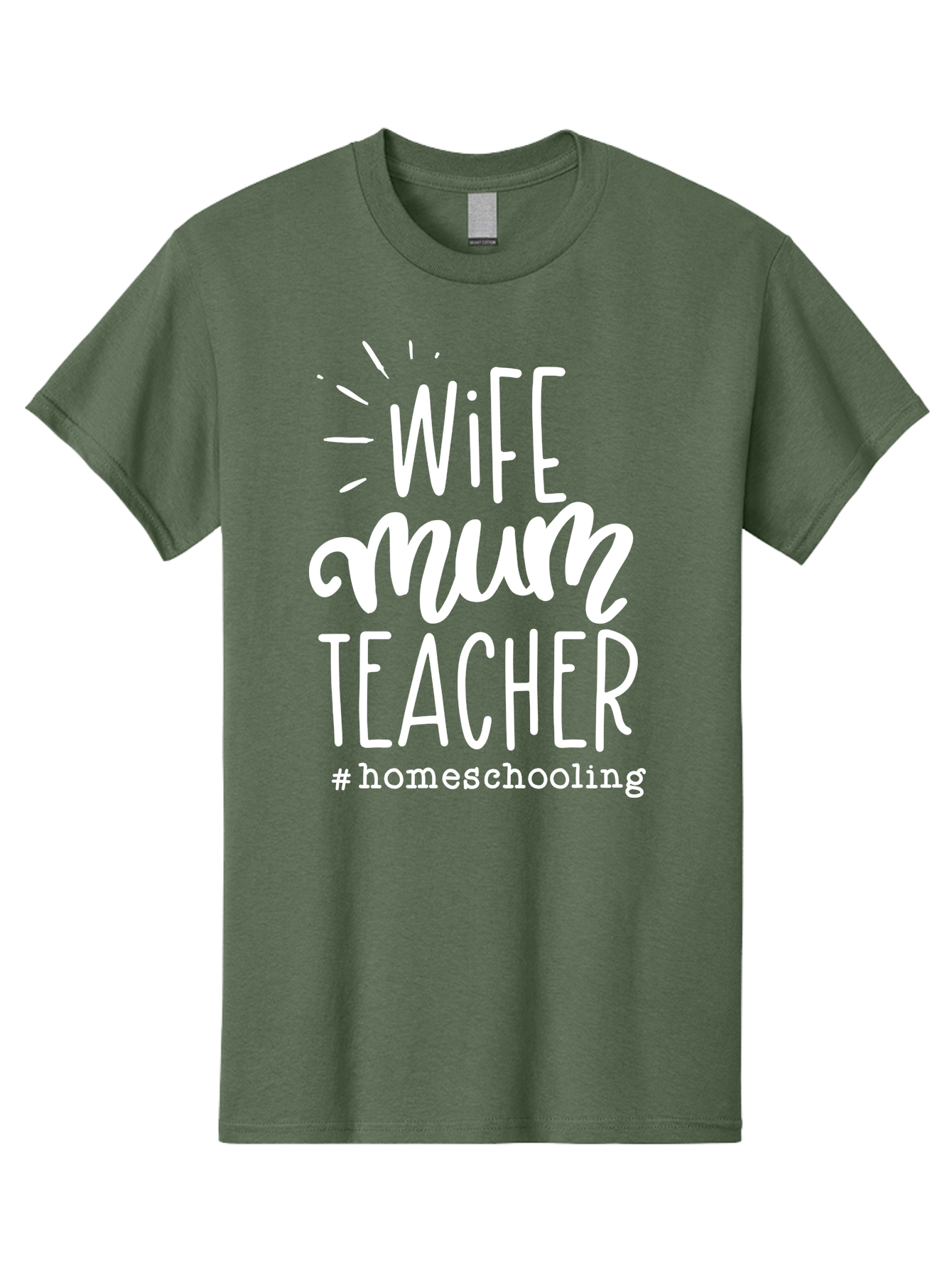 Wife-Mum-Teacher-Homeschooling Men'S Graphic Tee, 100% Cotton, Comfortable Casual Summer Wear, Machine Washable, Wife, Mum, Teacher, Homeschooling, Family Roles, Teaching At Home, Modern Parenting, Family Values Aab458