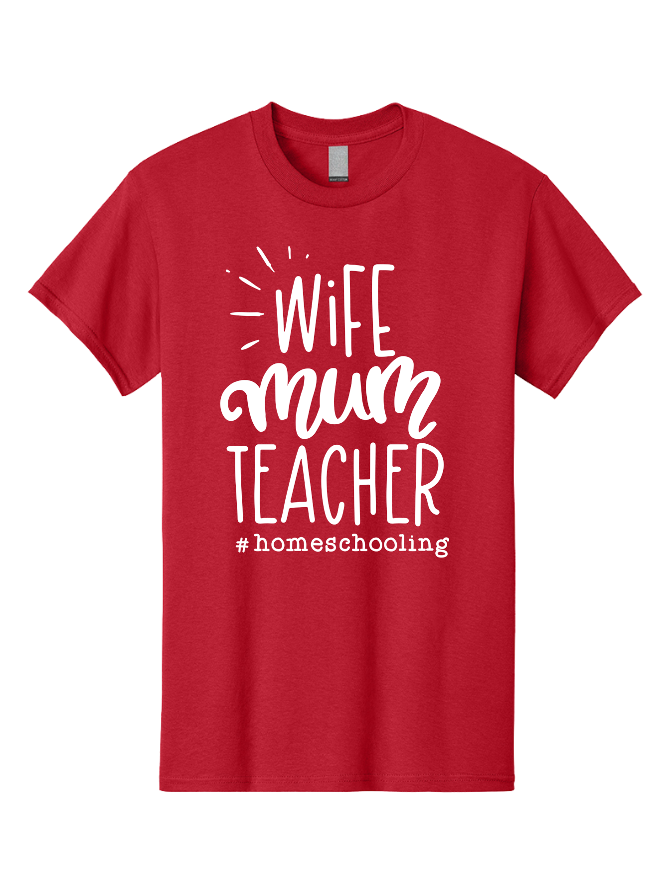 Wife-Mum-Teacher-Homeschooling Men'S Graphic Tee, 100% Cotton, Comfortable Casual Summer Wear, Machine Washable, Wife, Mum, Teacher, Homeschooling, Family Roles, Teaching At Home, Modern Parenting, Family Values Aab458