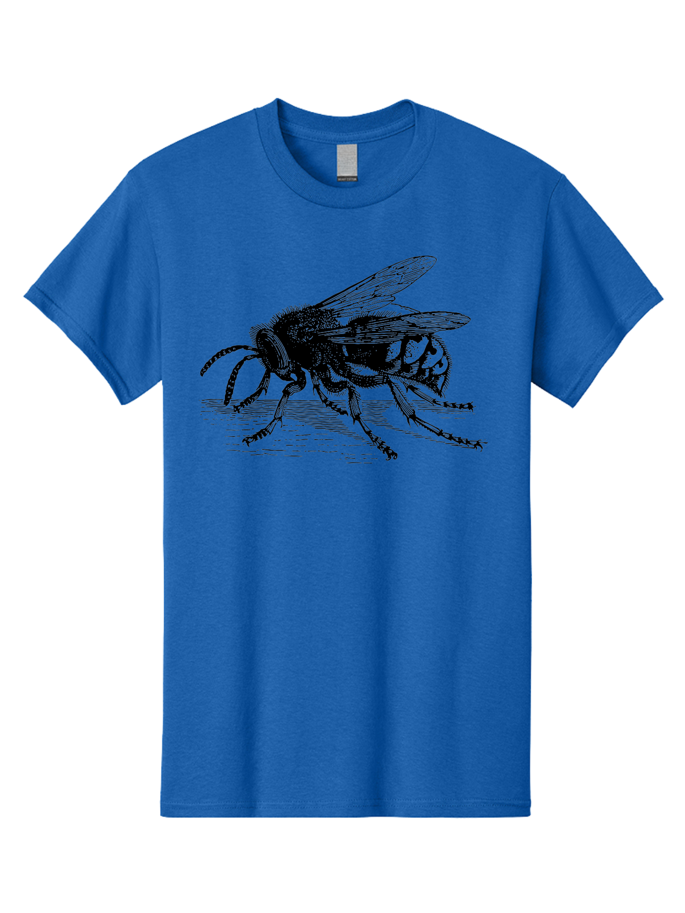 Bee-3 Men'S Graphic Tee, 100% Cotton, Comfortable Casual Summer Wear, Machine Washable, Black And White Bee Illustration, Insect Artwork, Detailed Drawing, Honey Bee, Wildlife Graphic, Vintage Style, Entomology Art, Aab500