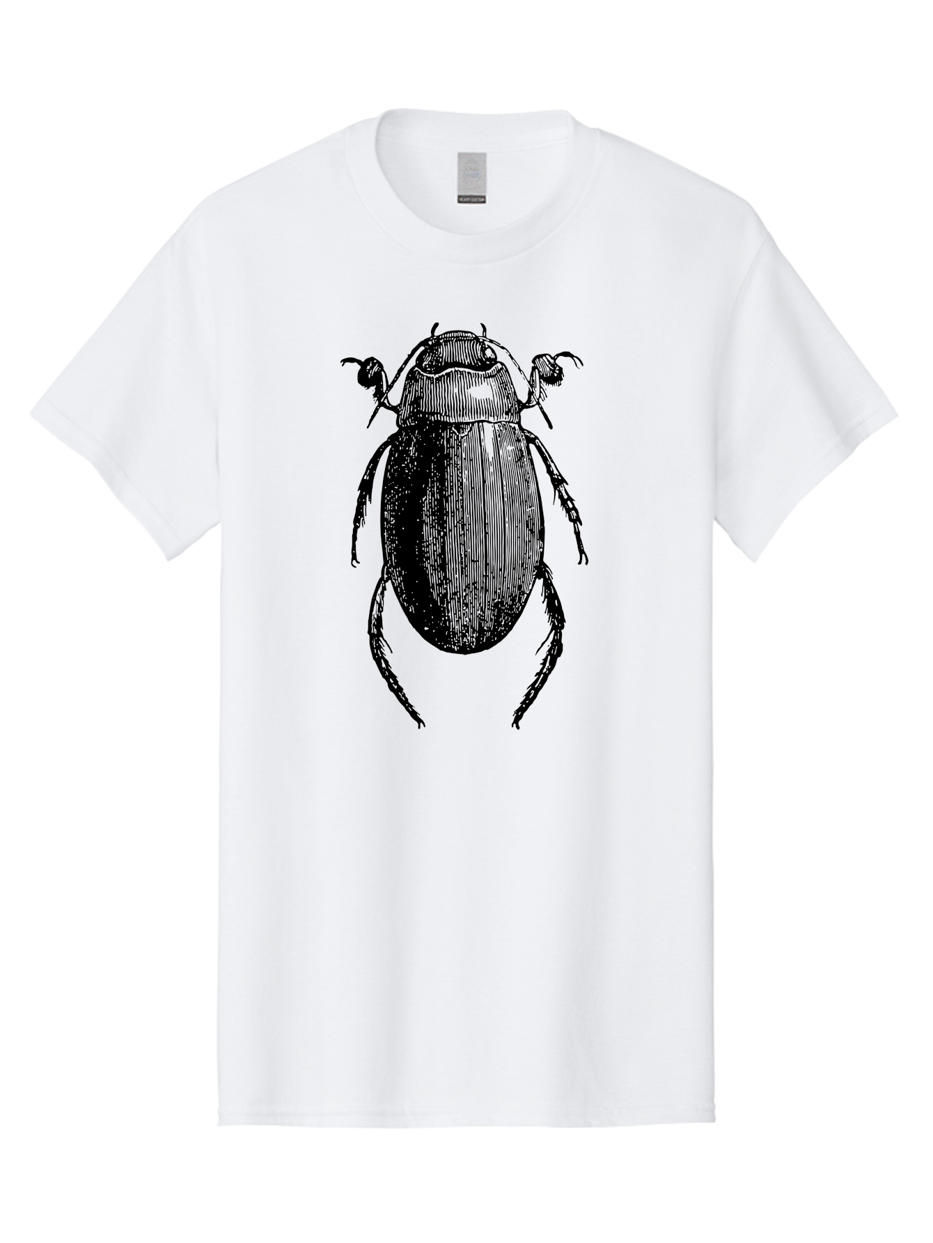 Beetle-1 Men'S Graphic Tee, 100% Cotton, Comfortable Casual Summer Wear, Machine Washable, Black Beetle Illustration, Insect Drawing, Detailed Artwork, Entomology Art, Bug Graphic, Vintage Style Aab504