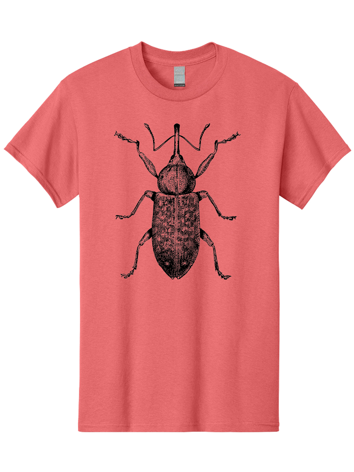 Beetle-2 Men'S Graphic Tee, 100% Cotton, Comfortable Casual Summer Wear, Machine Washable, Boll Weevil, Insect Illustration, Detailed Artwork, Weevil Species, Agricultural Pest, Entomology Art, Black And Green Illustration, Intricate Design Aab505