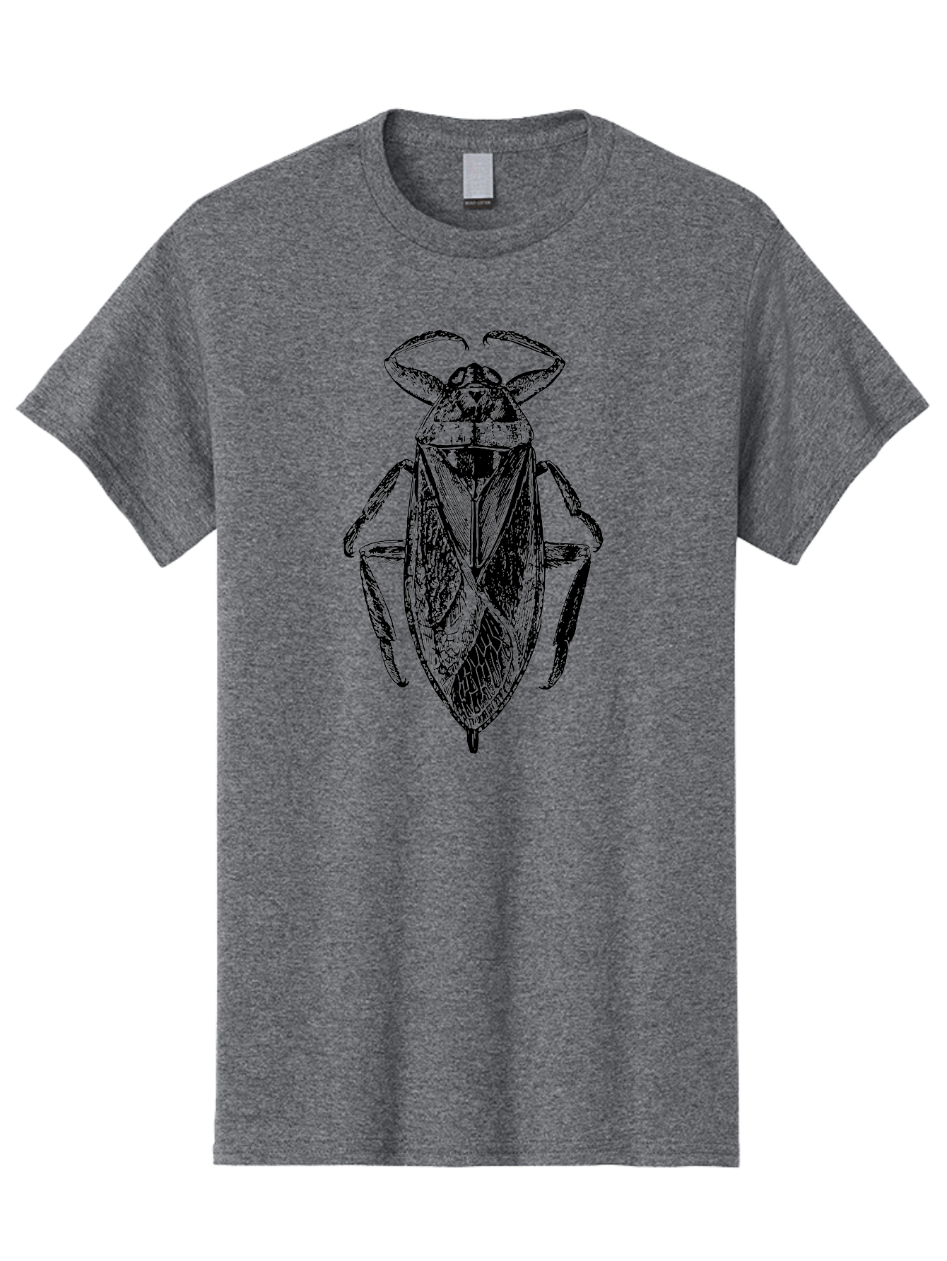 Bug-Illustration Men'S Graphic Tee, 100% Cotton, Comfortable Casual Summer Wear, Machine Washable, Insect Illustration, Entomology Art, Bug Drawing, Water Bug, Insect Anatomy, Wildlife Illustration, Detailed Artwork, Realistic Bug, Aab512