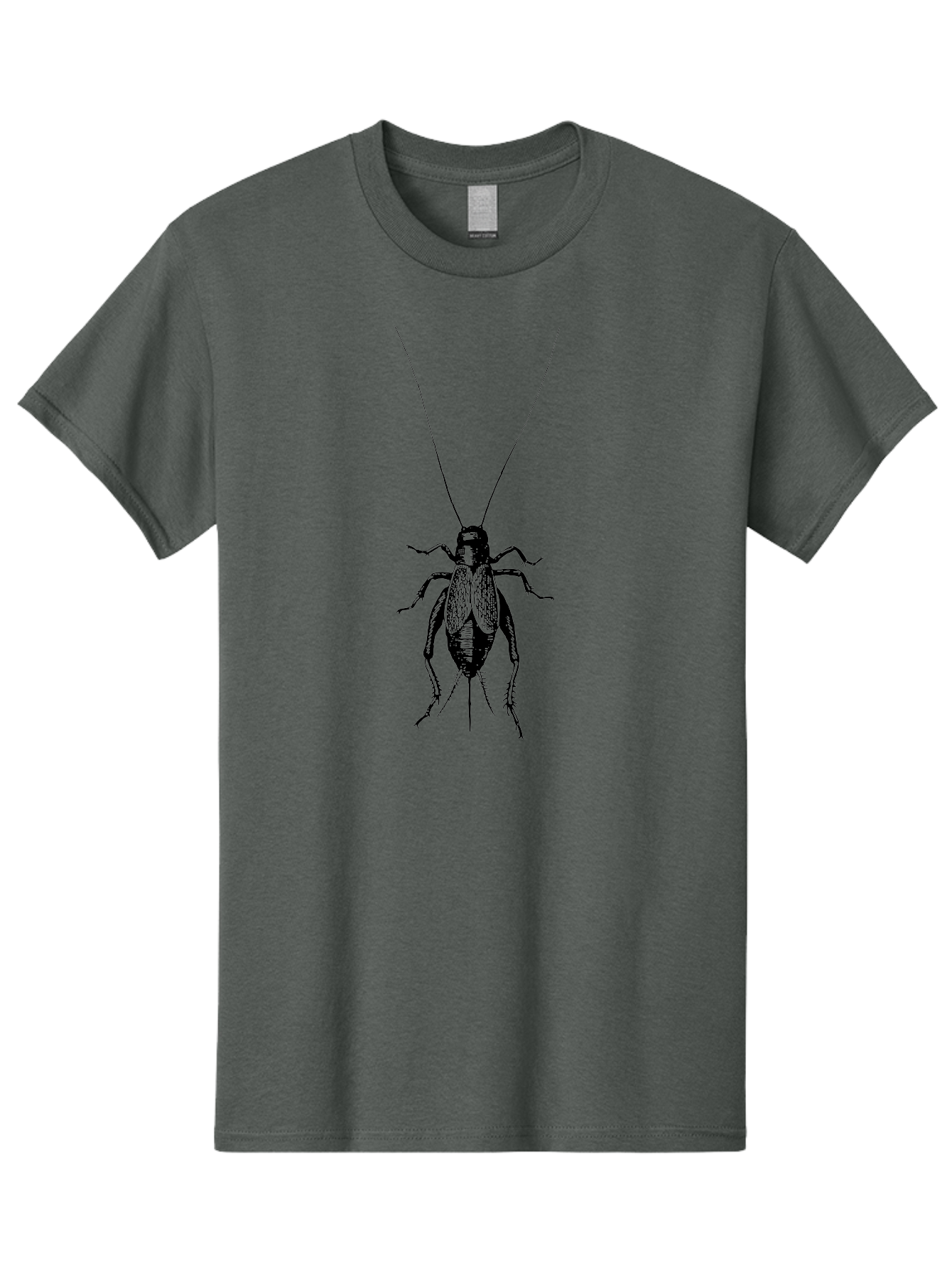 Cricket-1 Men'S Graphic Tee, 100% Cotton, Comfortable Casual Summer Wear, Machine Washable, Black Cockroach, Insect Silhouette, Detailed Illustration, Creepy Crawlies, Entomology Art, Bug Graphics, Vector Design, Pest Control Imagery Aab524