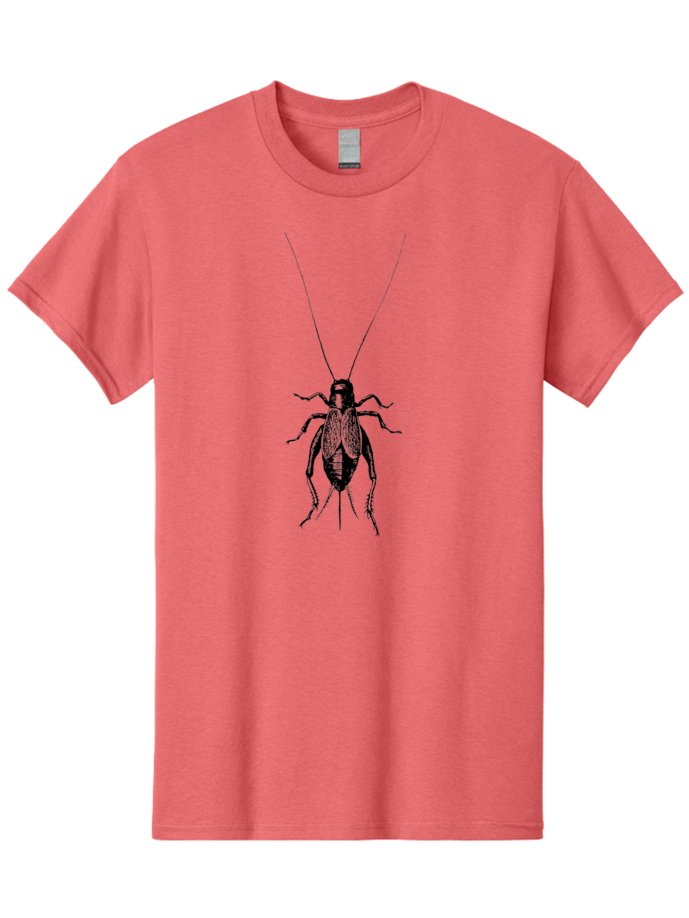 Cricket-1 Men'S Graphic Tee, 100% Cotton, Comfortable Casual Summer Wear, Machine Washable, Black Cockroach, Insect Silhouette, Detailed Illustration, Creepy Crawlies, Entomology Art, Bug Graphics, Vector Design, Pest Control Imagery Aab524