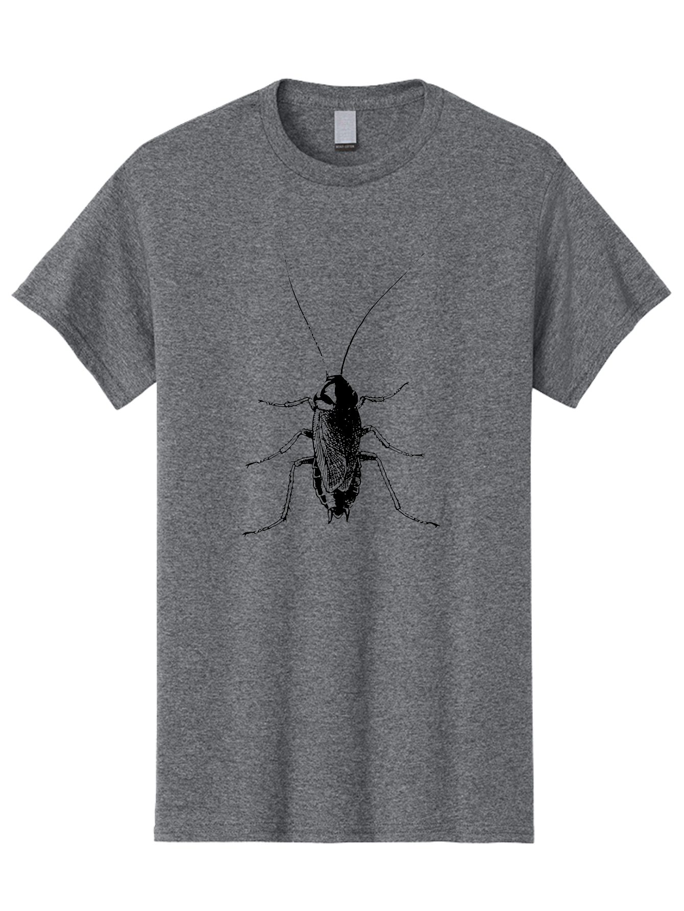 Cricket Men'S Graphic Tee, 100% Cotton, Comfortable Casual Summer Wear, Machine Washable, Black Cricket Illustration, Insect Art, Detailed Drawing, Entomology, Bug Graphics, Vector Image, Insect Silhouette Aab526
