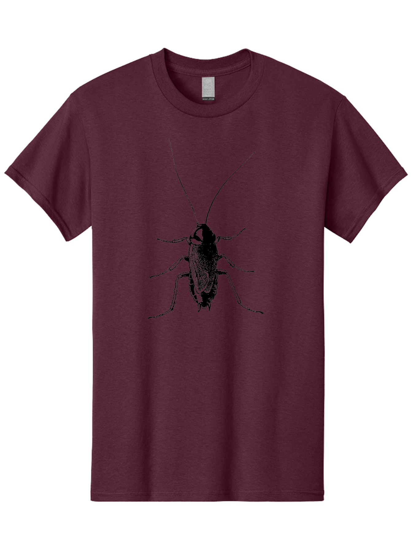 Cricket Men'S Graphic Tee, 100% Cotton, Comfortable Casual Summer Wear, Machine Washable, Black Cricket Illustration, Insect Art, Detailed Drawing, Entomology, Bug Graphics, Vector Image, Insect Silhouette Aab526