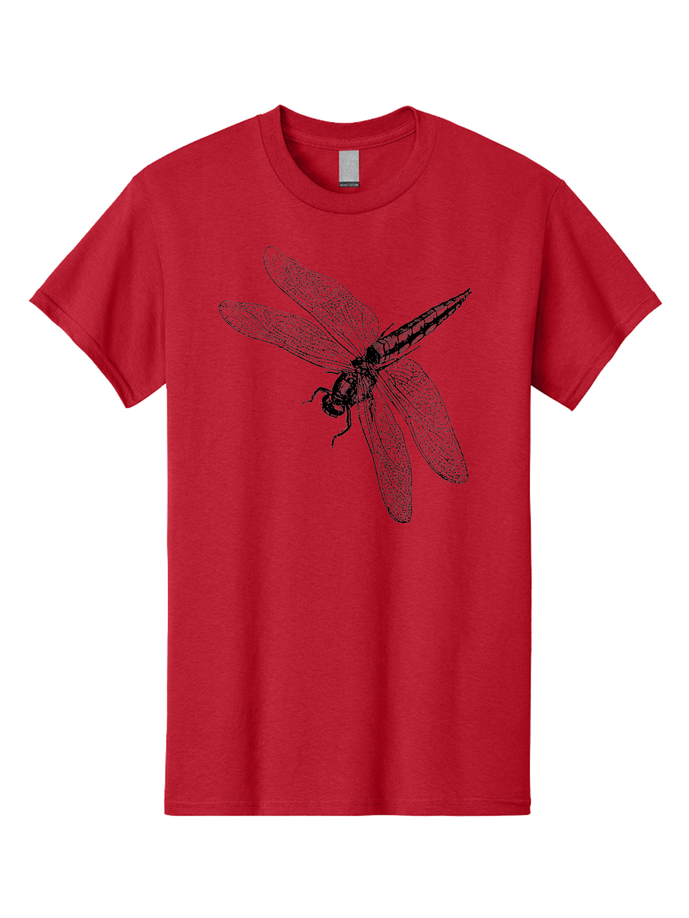 Dragonfly-1 Men'S Graphic Tee, 100% Cotton, Comfortable Casual Summer Wear, Machine Washable, Dragonfly Wings, Insect Art, Detailed Illustration, Black And Green, Wingspan, Dragonfly Species, Insect Anatomy, Delicate Patterns Aab528
