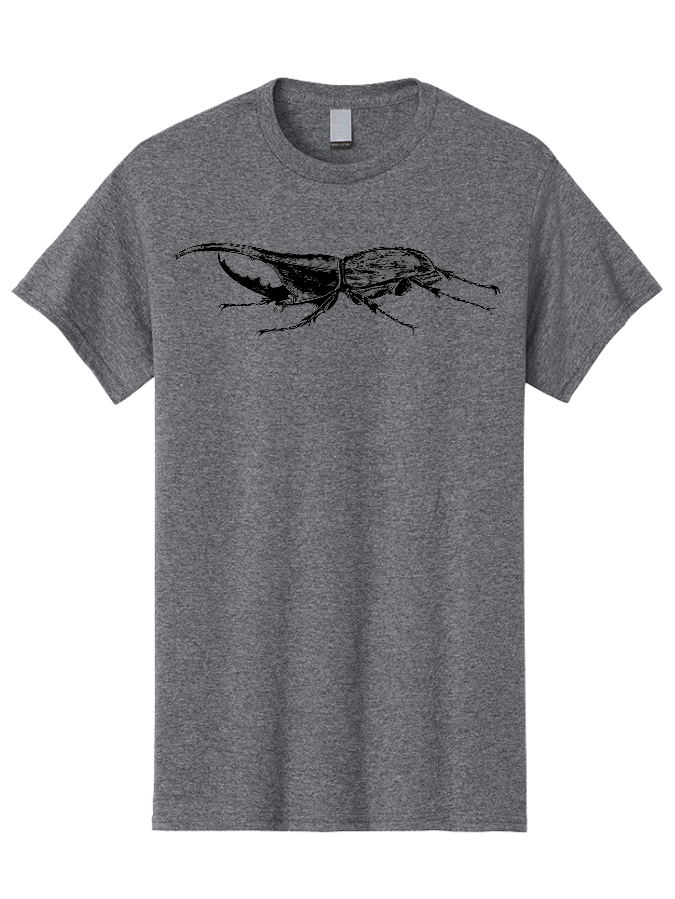 Giant-Stag-Beetle Men'S Graphic Tee, 100% Cotton, Comfortable Casual Summer Wear, Machine Washable, Giant Stag Beetle, Insect Silhouette, Wildlife Illustration, Entomology Art, Beetle Species, Dark Shadows, Detailed Insect, Insect Anatomy Aab535