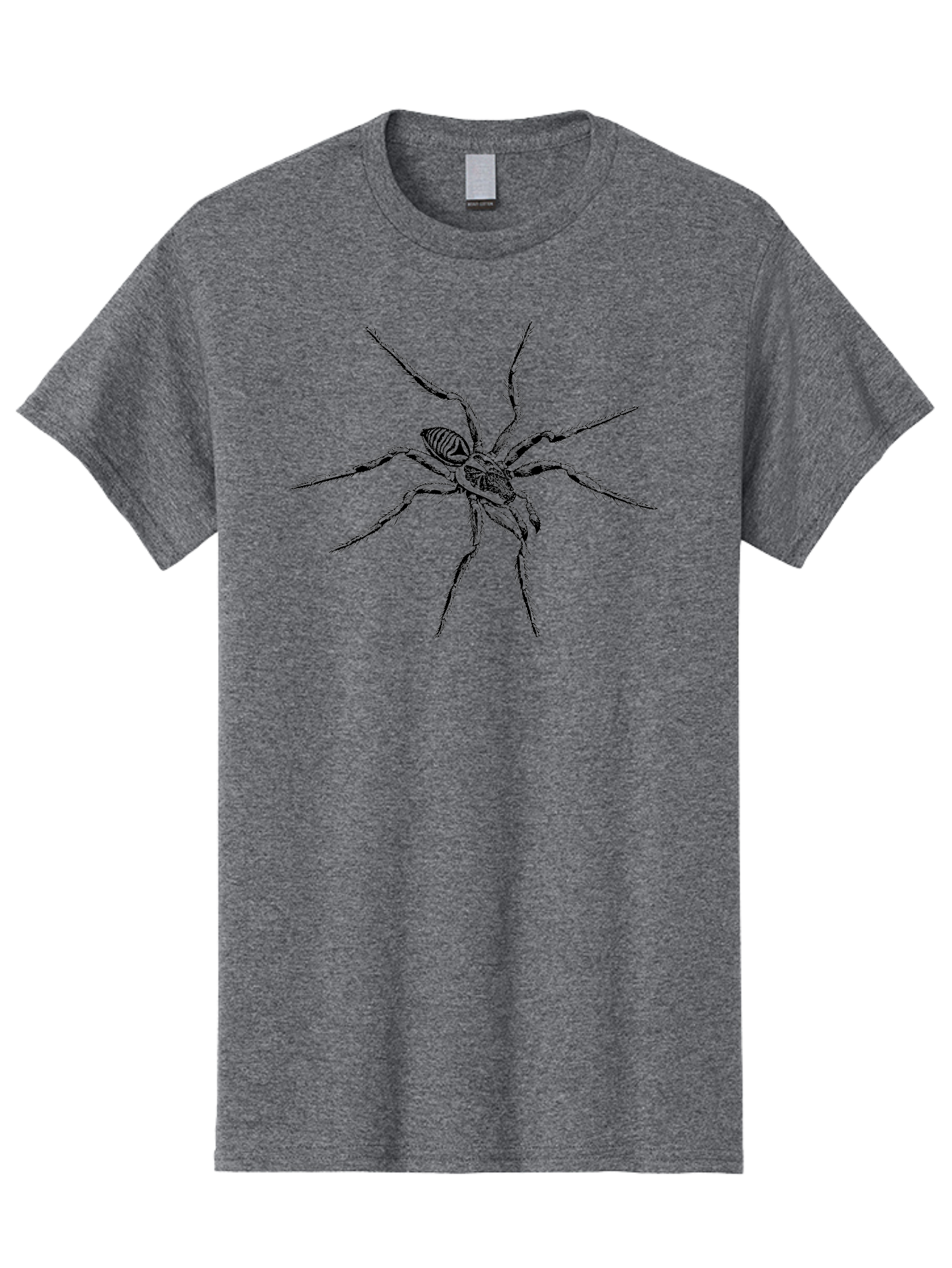 Spider-1 Men'S Graphic Tee, 100% Cotton, Comfortable Casual Summer Wear, Machine Washable, Black Spider, Eight Legs, Arachnid, Insect, Detailed Illustration, Spider Anatomy, Creepy Crawlers, Spider Art Aab552