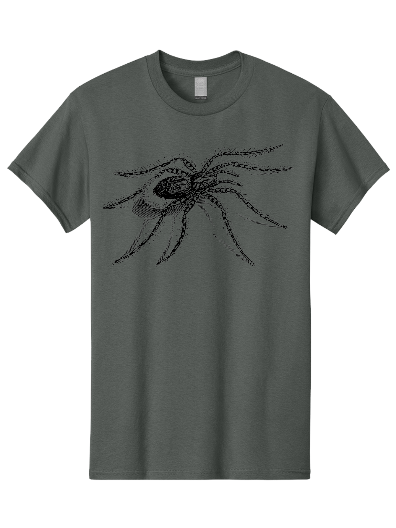 Tarantula-1 Men'S Graphic Tee, 100% Cotton, Comfortable Casual Summer Wear, Machine Washable, Black Spider, Spider Illustration, Arachnid Art, Creepy Crawlers, Eight-Legged Creature, Spider Graphics, Arachnophobia, Spider Silhouette Aab557