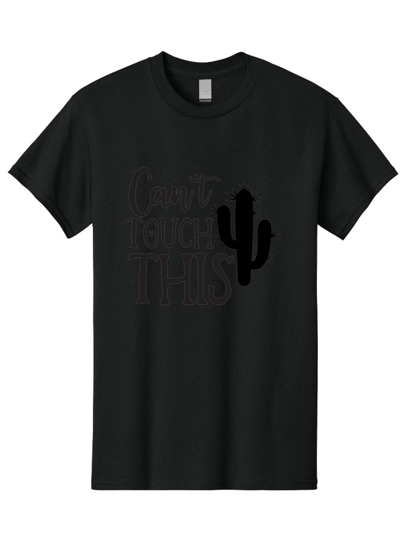 Cant-Touch-This-Cactus Men'S Graphic Tee, 100% Cotton, Comfortable Casual Summer Wear, Machine Washable, Funny Cactus Design, Prickly Humor, Cactus Silhouette, Humorous Quote, Playful Graphic, Funny Saying, Cactus Illustration, Sassy Phrase Aab568