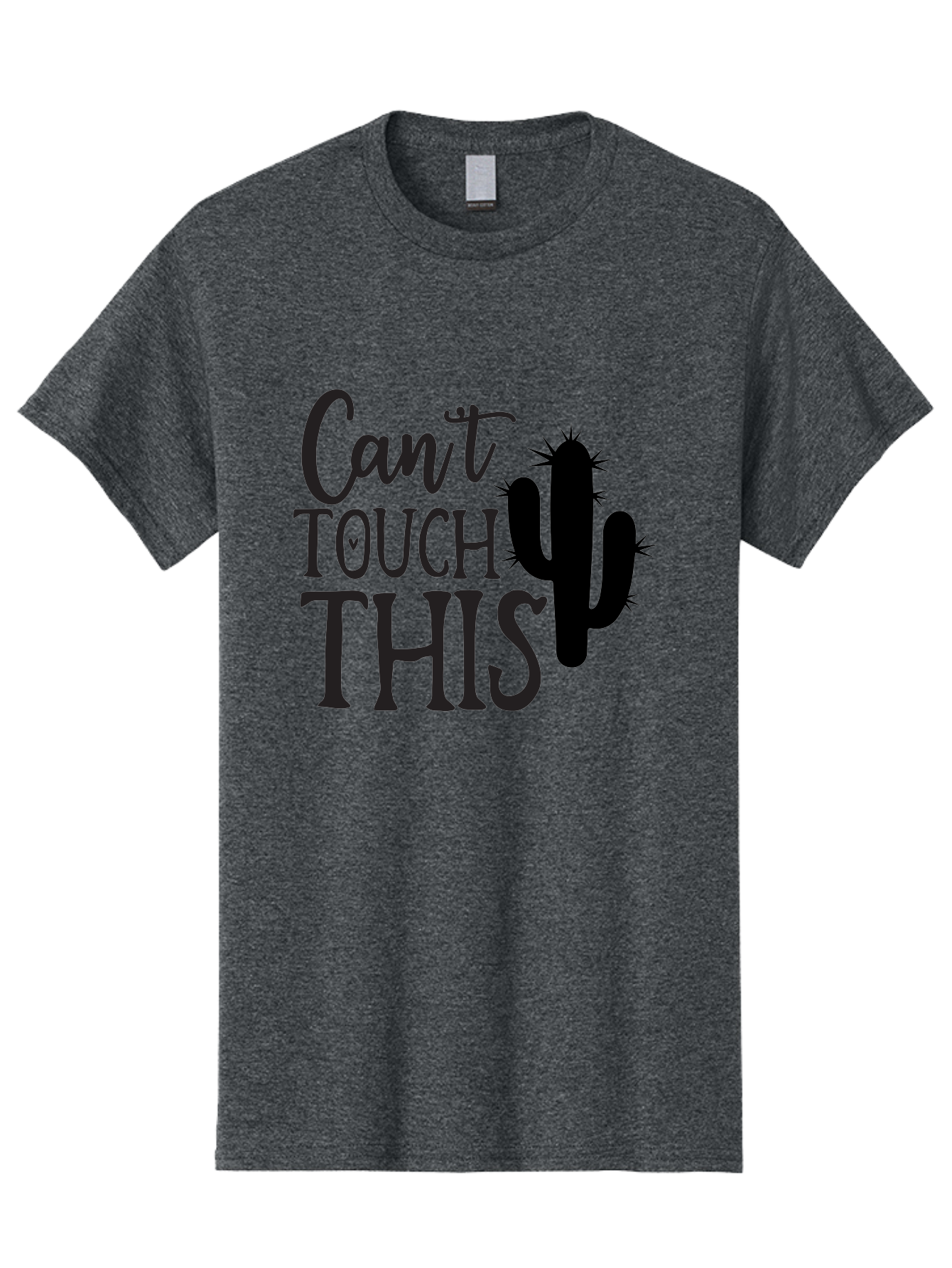 Cant-Touch-This-Cactus Men'S Graphic Tee, 100% Cotton, Comfortable Casual Summer Wear, Machine Washable, Funny Cactus Design, Prickly Humor, Cactus Silhouette, Humorous Quote, Playful Graphic, Funny Saying, Cactus Illustration, Sassy Phrase Aab568