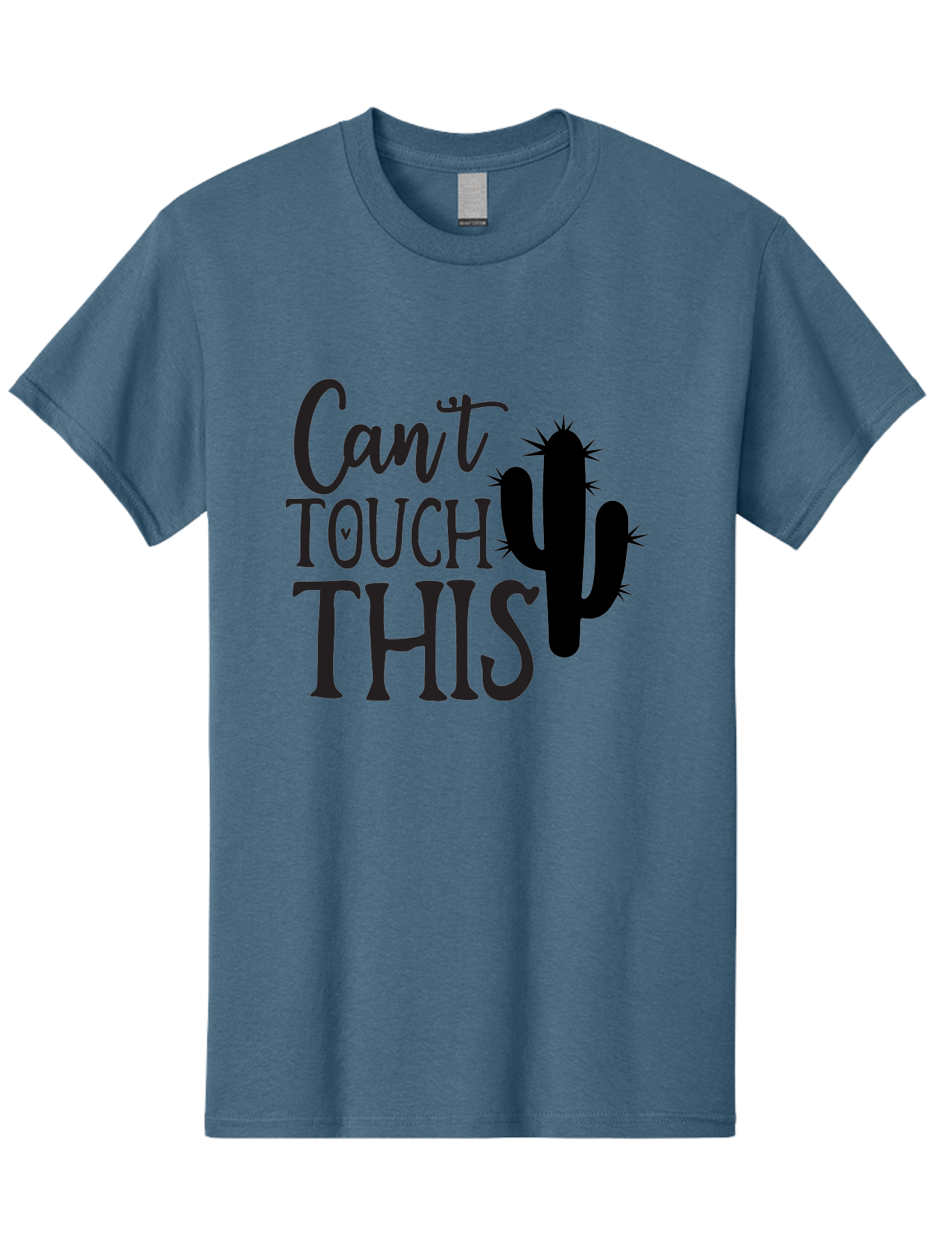 Cant-Touch-This-Cactus Men'S Graphic Tee, 100% Cotton, Comfortable Casual Summer Wear, Machine Washable, Funny Cactus Design, Prickly Humor, Cactus Silhouette, Humorous Quote, Playful Graphic, Funny Saying, Cactus Illustration, Sassy Phrase Aab568