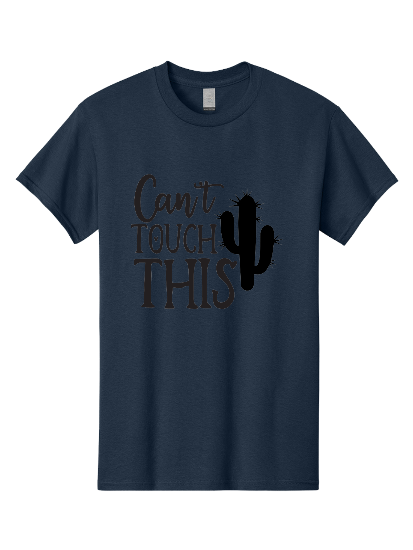 Cant-Touch-This-Cactus Men'S Graphic Tee, 100% Cotton, Comfortable Casual Summer Wear, Machine Washable, Funny Cactus Design, Prickly Humor, Cactus Silhouette, Humorous Quote, Playful Graphic, Funny Saying, Cactus Illustration, Sassy Phrase Aab568