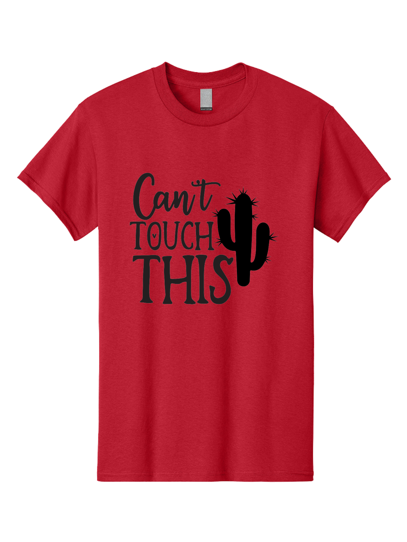 Cant-Touch-This-Cactus Men'S Graphic Tee, 100% Cotton, Comfortable Casual Summer Wear, Machine Washable, Funny Cactus Design, Prickly Humor, Cactus Silhouette, Humorous Quote, Playful Graphic, Funny Saying, Cactus Illustration, Sassy Phrase Aab568