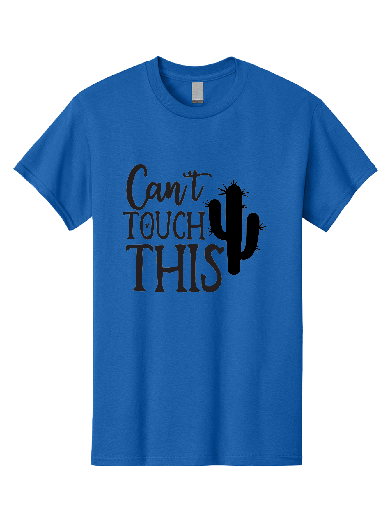 Cant-Touch-This-Cactus Men'S Graphic Tee, 100% Cotton, Comfortable Casual Summer Wear, Machine Washable, Funny Cactus Design, Prickly Humor, Cactus Silhouette, Humorous Quote, Playful Graphic, Funny Saying, Cactus Illustration, Sassy Phrase Aab568