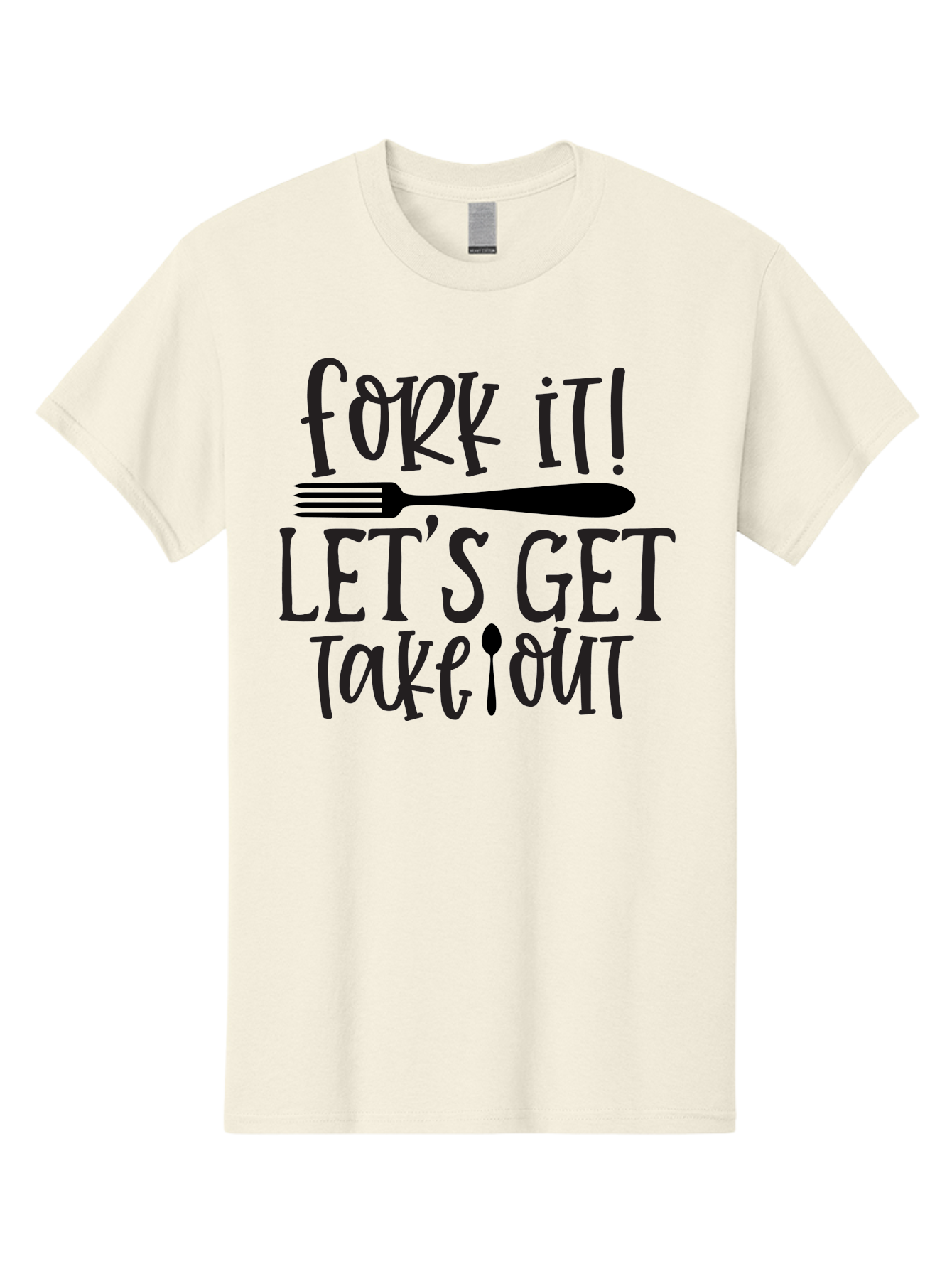 Fork-It-Let-S-Get-Takeout Men'S Graphic Tee, 100% Cotton, Comfortable Casual Summer Wear, Machine Washable, Funny Food Quotes, Takeout Humor, Restaurant Puns, Fork It, Let'S Get Take Out, Foodie Jokes, Dining Humor, Eating Out, Meal To Go Aab580
