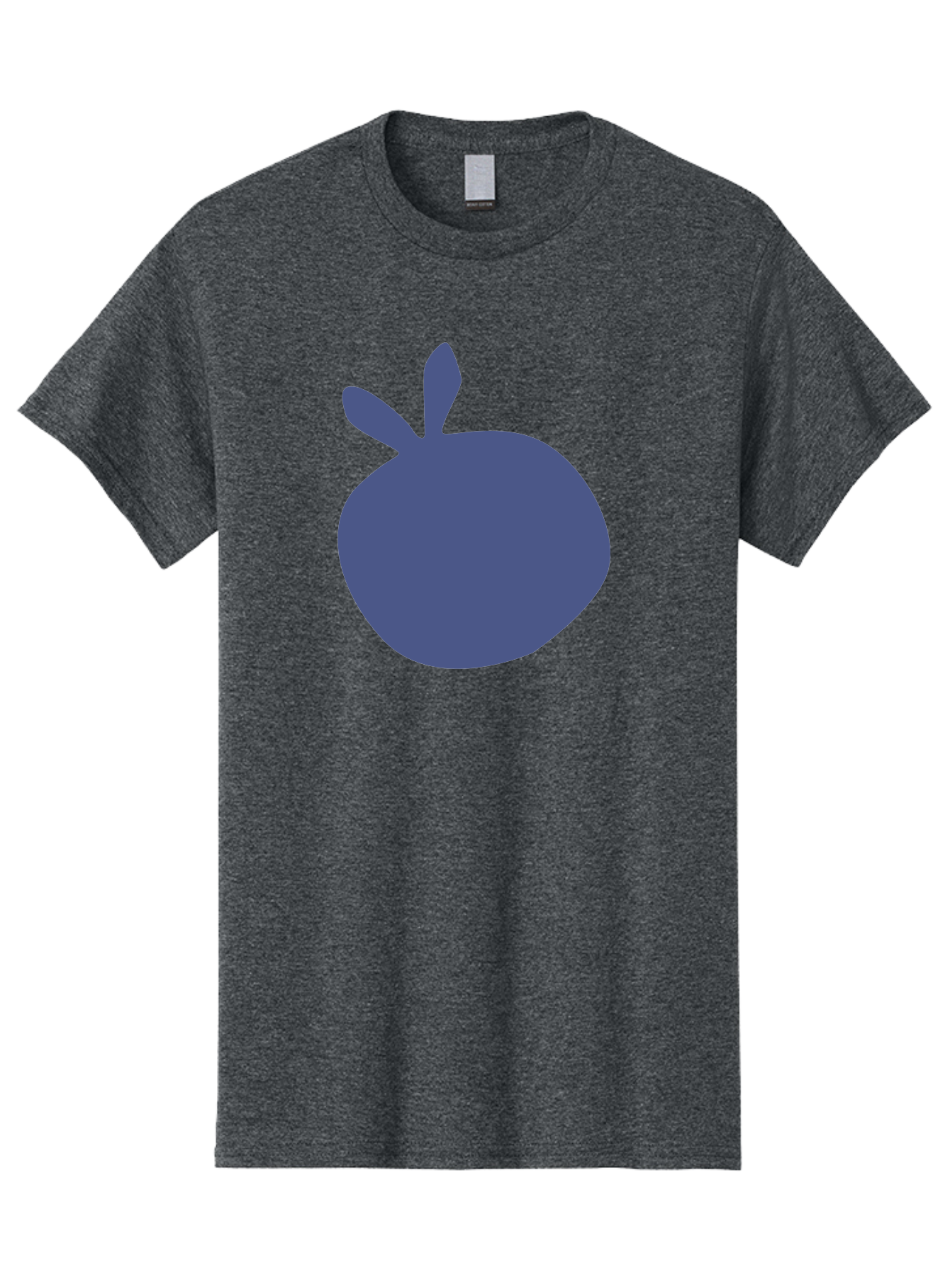 Blue-Apple Men'S Graphic Tee, 100% Cotton, Comfortable Casual Summer Wear, Machine Washable, Blue Apple, Simple Design, Minimalist Art, Blue Fruit, Digital Illustration, Apple Silhouette, Graphic Icon Aab604