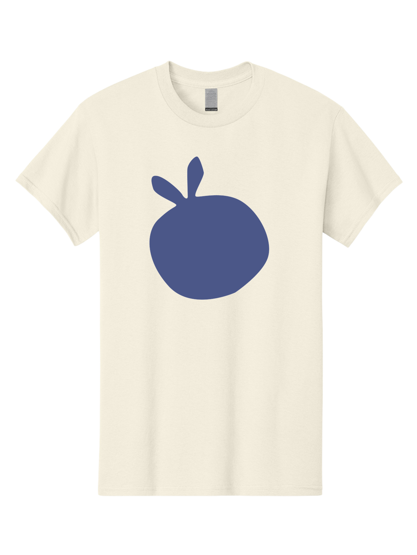 Blue-Apple Men'S Graphic Tee, 100% Cotton, Comfortable Casual Summer Wear, Machine Washable, Blue Apple, Simple Design, Minimalist Art, Blue Fruit, Digital Illustration, Apple Silhouette, Graphic Icon Aab604