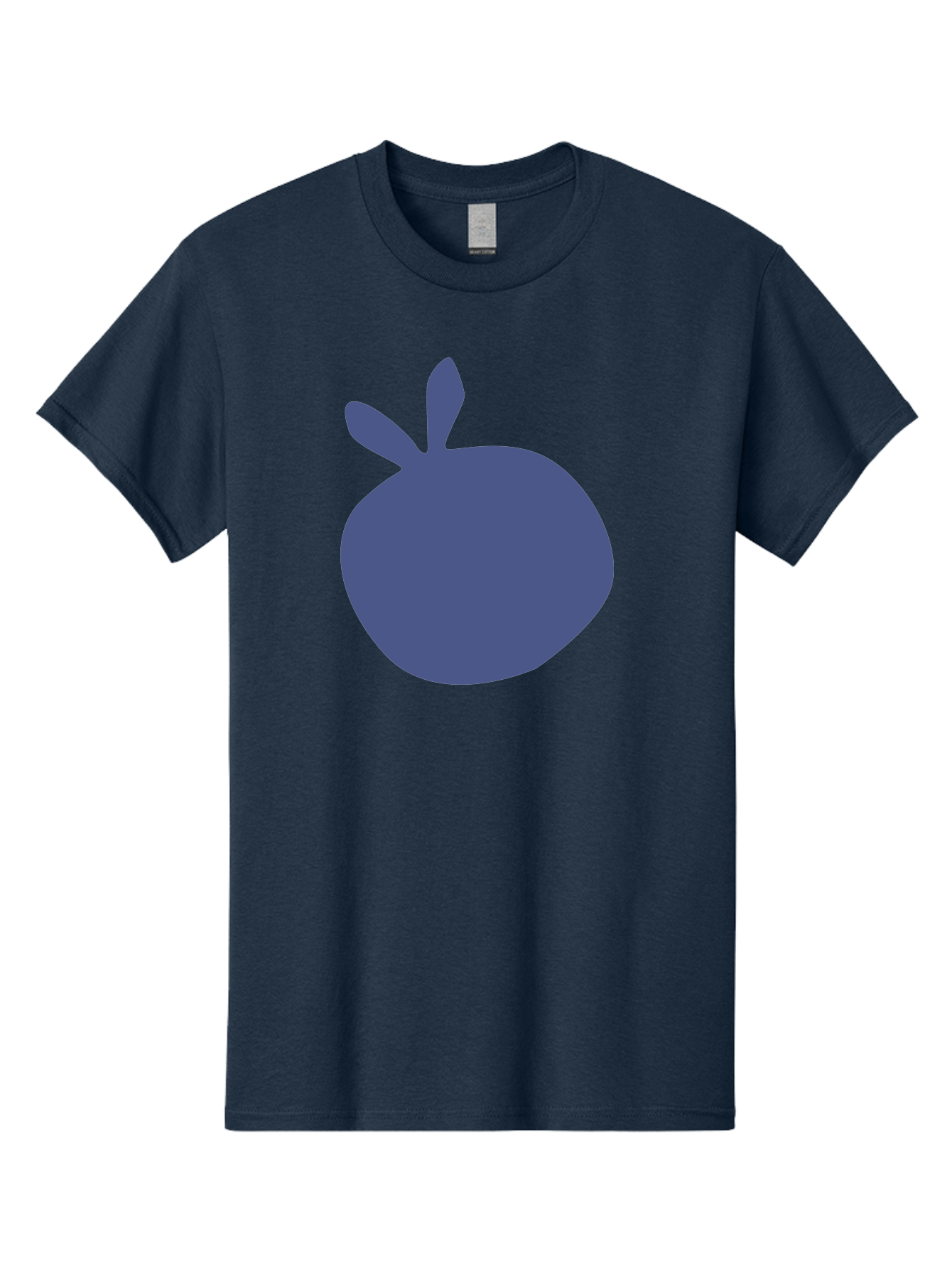 Blue-Apple Men'S Graphic Tee, 100% Cotton, Comfortable Casual Summer Wear, Machine Washable, Blue Apple, Simple Design, Minimalist Art, Blue Fruit, Digital Illustration, Apple Silhouette, Graphic Icon Aab604