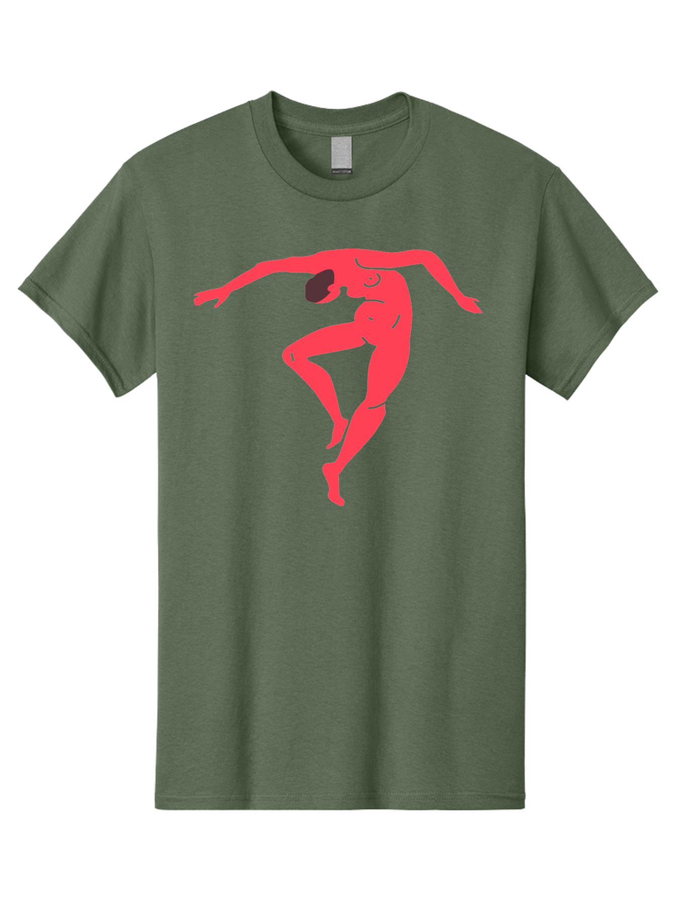 Dancer-2 Men'S Graphic Tee, 100% Cotton, Comfortable Casual Summer Wear, Machine Washable, Dynamic Pose, Human Figure, Dance Movement, Abstract Art, Minimalist Design, Modern Dance, Fluid Motion, Stylized Illustration Aab611