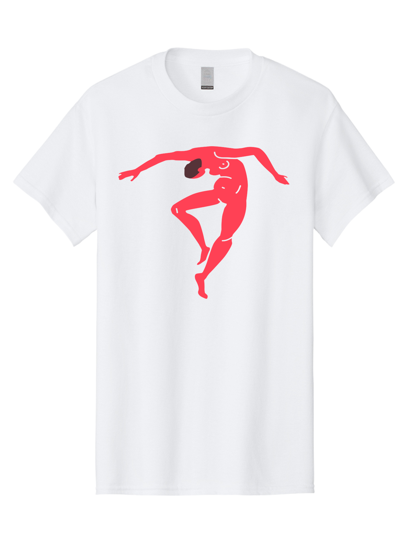 Dancer-2 Men'S Graphic Tee, 100% Cotton, Comfortable Casual Summer Wear, Machine Washable, Dynamic Pose, Human Figure, Dance Movement, Abstract Art, Minimalist Design, Modern Dance, Fluid Motion, Stylized Illustration Aab611