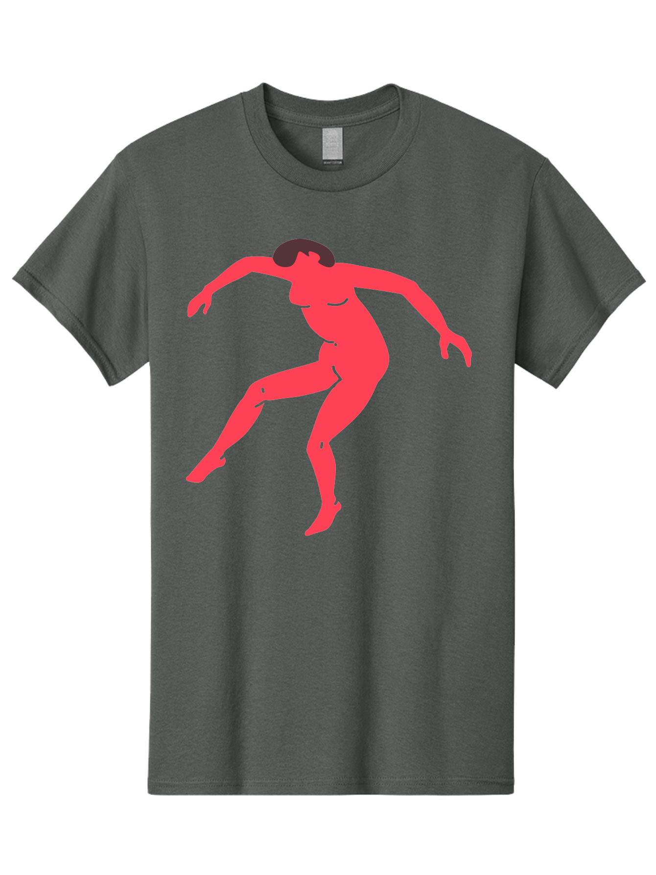 Dancer-3 Men'S Graphic Tee, 100% Cotton, Comfortable Casual Summer Wear, Machine Washable, Dancing Figure, Dynamic Pose, Flowing Movement, Abstract Art, Silhouette, Minimalist Design, Abstract Dancer, Modern Art, Bold Graphics Aab612