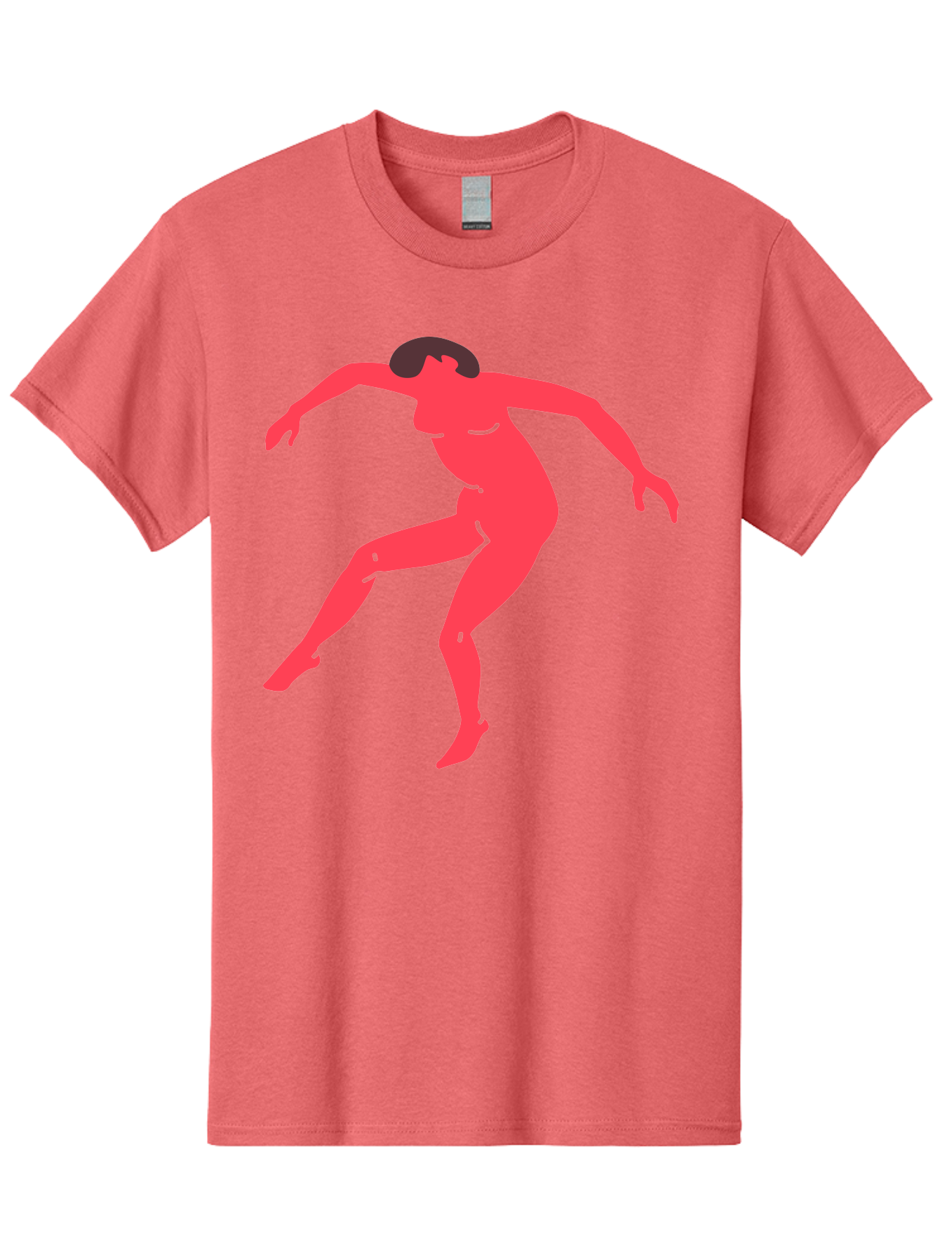 Dancer-3 Men'S Graphic Tee, 100% Cotton, Comfortable Casual Summer Wear, Machine Washable, Dancing Figure, Dynamic Pose, Flowing Movement, Abstract Art, Silhouette, Minimalist Design, Abstract Dancer, Modern Art, Bold Graphics Aab612