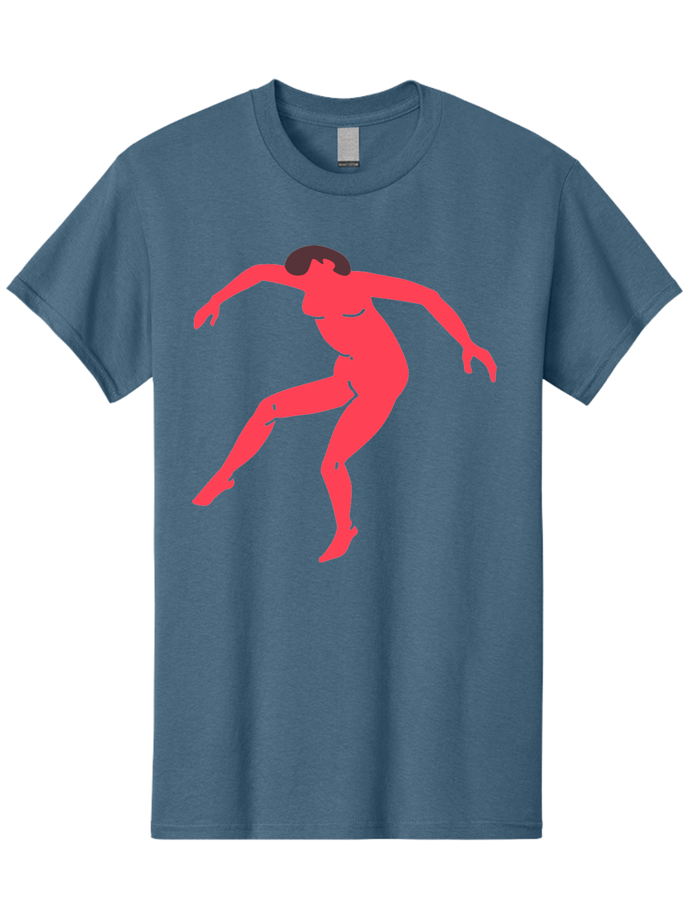 Dancer-3 Men'S Graphic Tee, 100% Cotton, Comfortable Casual Summer Wear, Machine Washable, Dancing Figure, Dynamic Pose, Flowing Movement, Abstract Art, Silhouette, Minimalist Design, Abstract Dancer, Modern Art, Bold Graphics Aab612